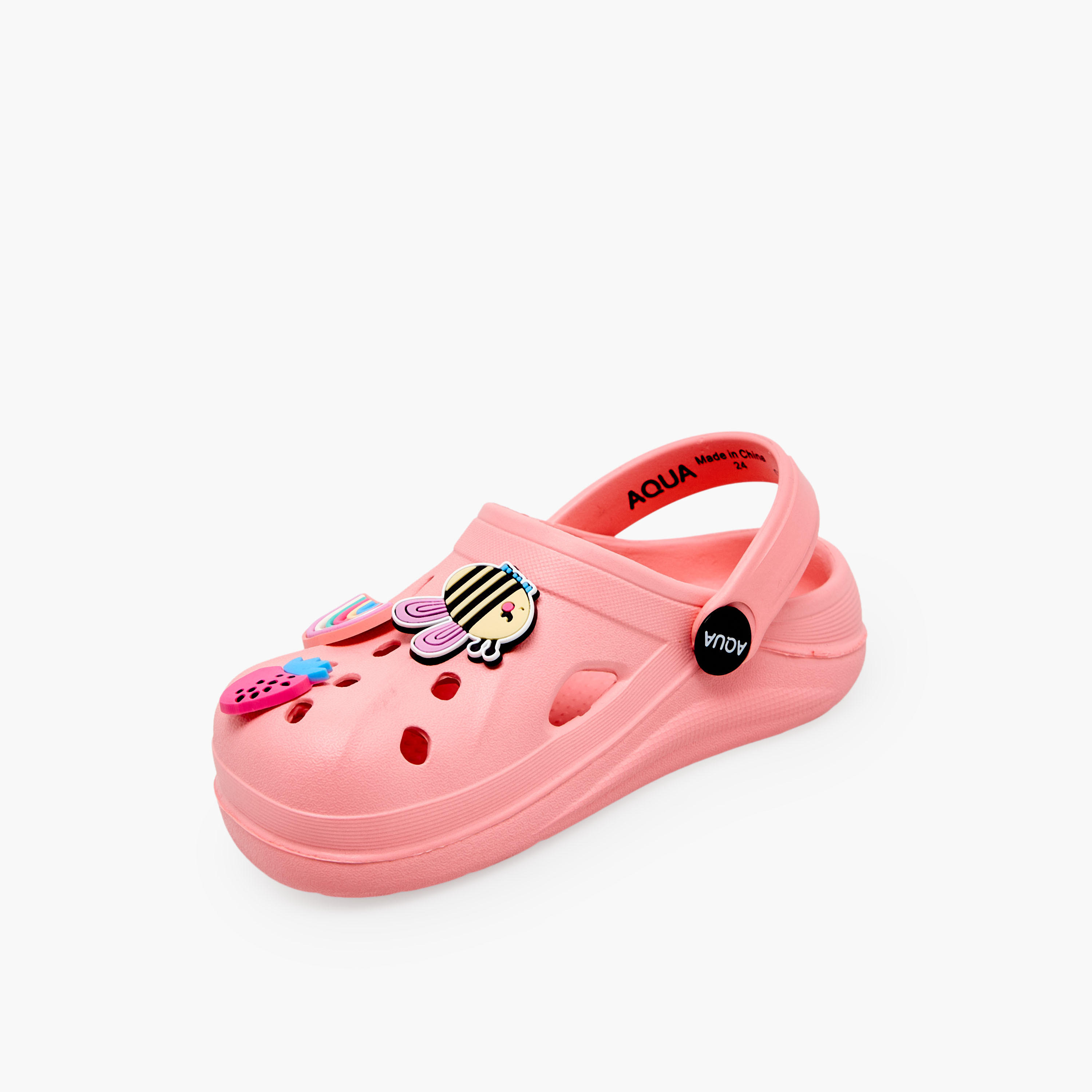 Aqua Girls Jibbitz Embellished Clogs-girls-shoes-sandals-image-4
