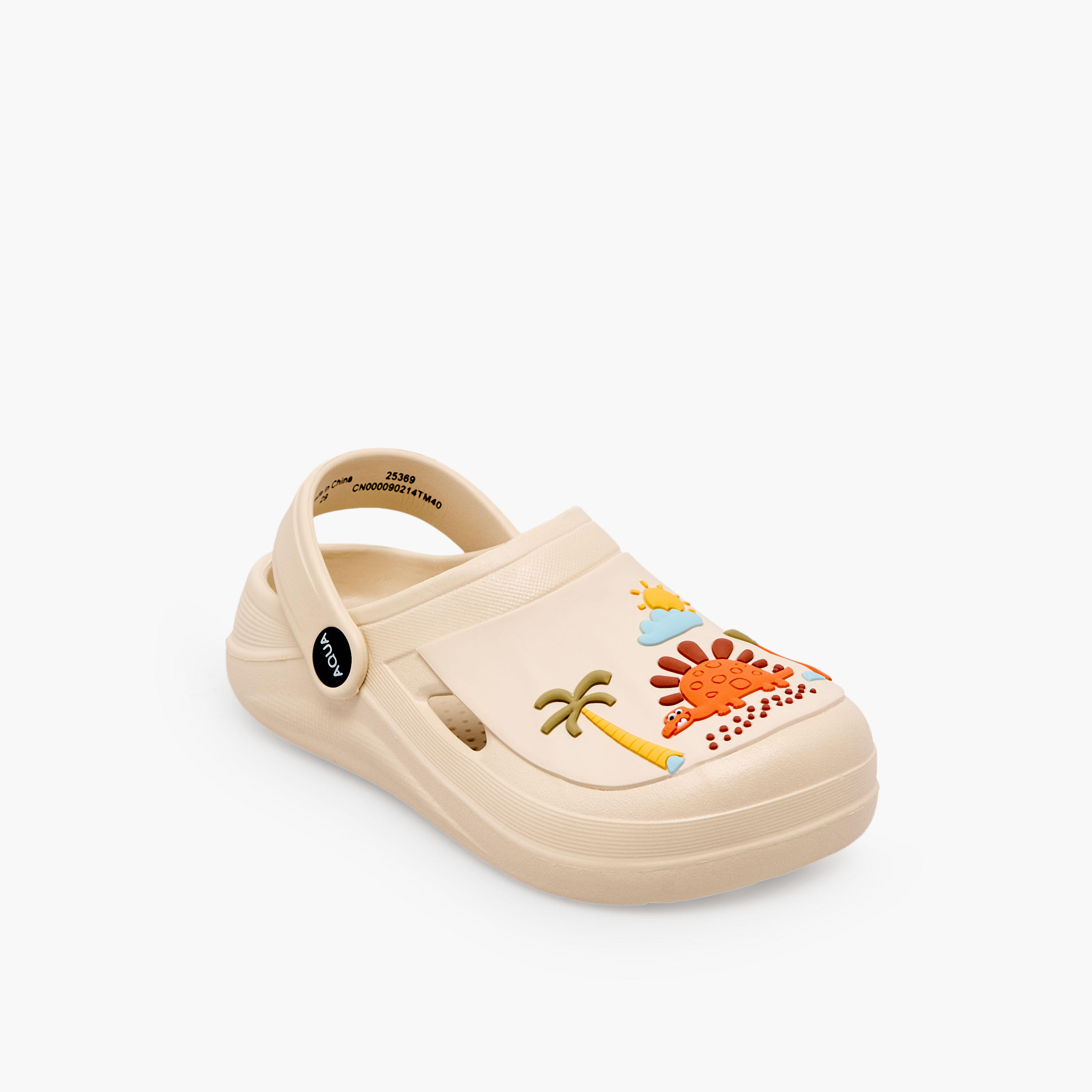 Aqua Kids Dinosaur Applique Clogs-girls-shoes-sandals-image-2
