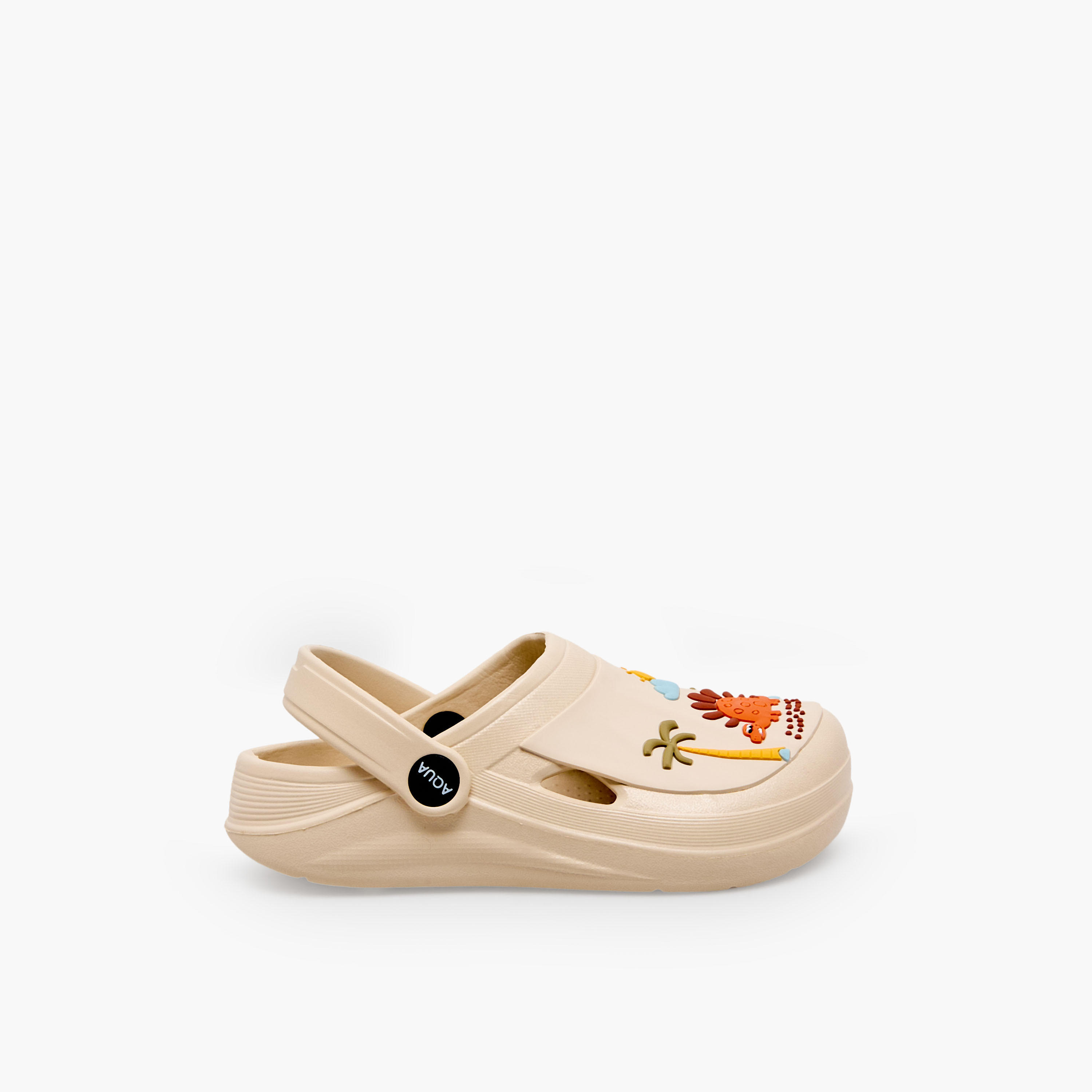 Aqua Kids Dinosaur Applique Clogs-girls-shoes-sandals-image-3