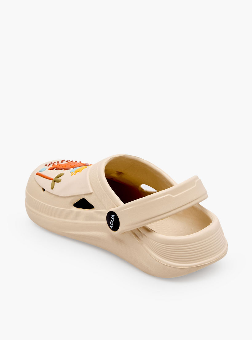 Aqua Kids Dinosaur Applique Clogs-girls-shoes-sandals-image-5