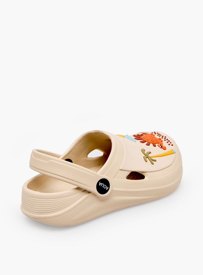Aqua Kids Dinosaur Applique Clogs-girls-shoes-sandals-image-6