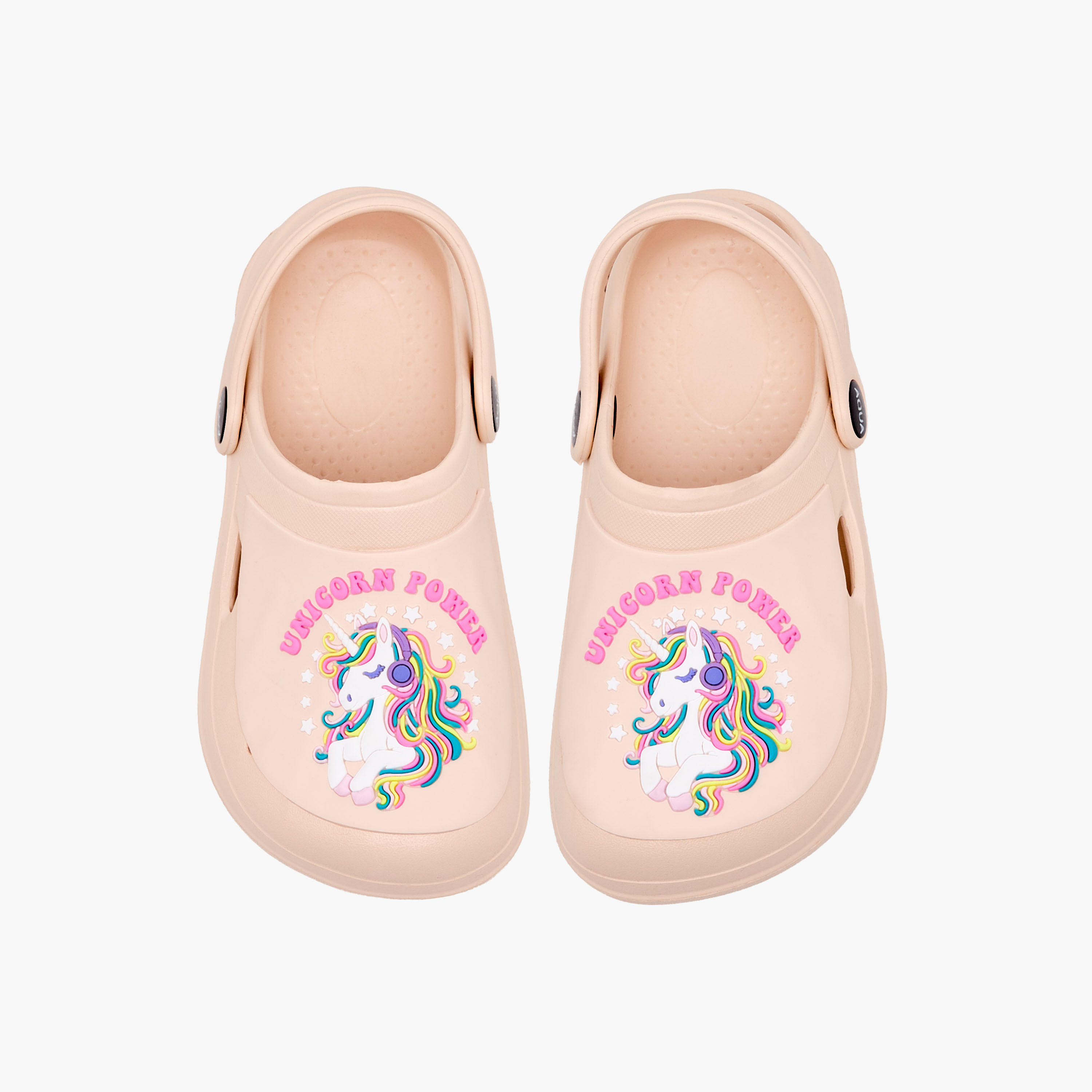 Aqua Girls Unicorn Applique Clogs-girls-shoes-sandals-image-1