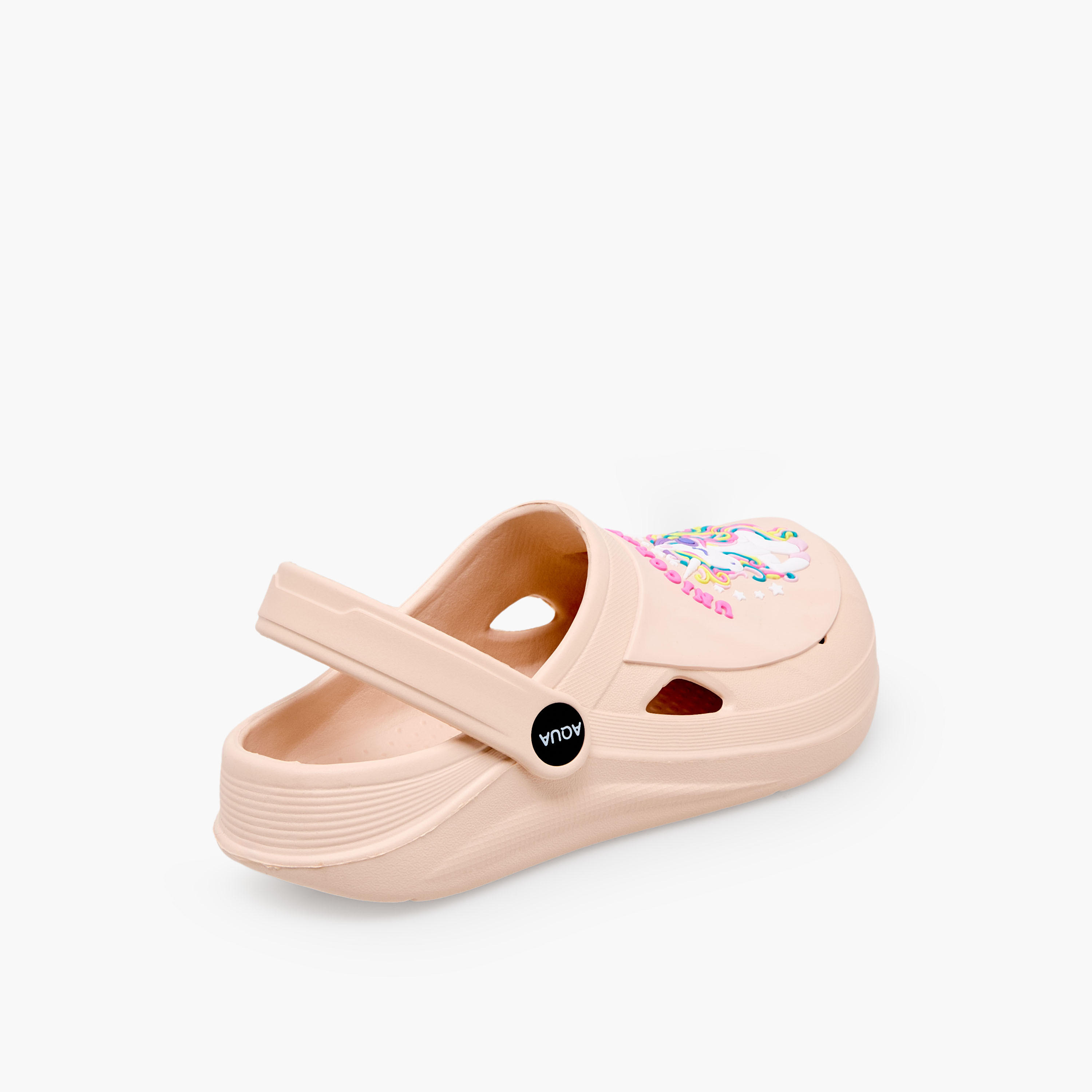 Aqua Girls Unicorn Applique Clogs-girls-shoes-sandals-image-6
