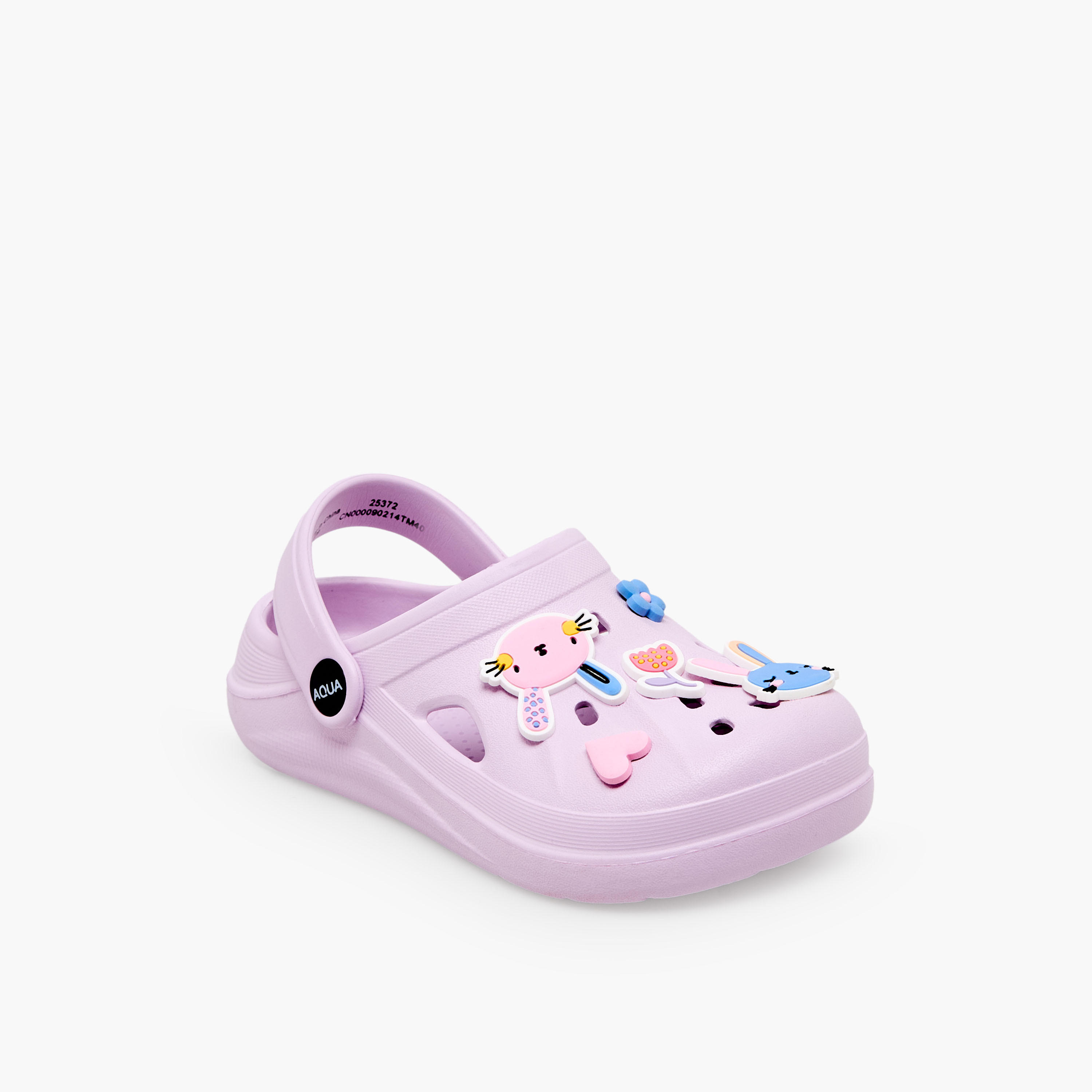 Aqua Girls Applique Detail Clogs-girls-shoes-sandals-image-2