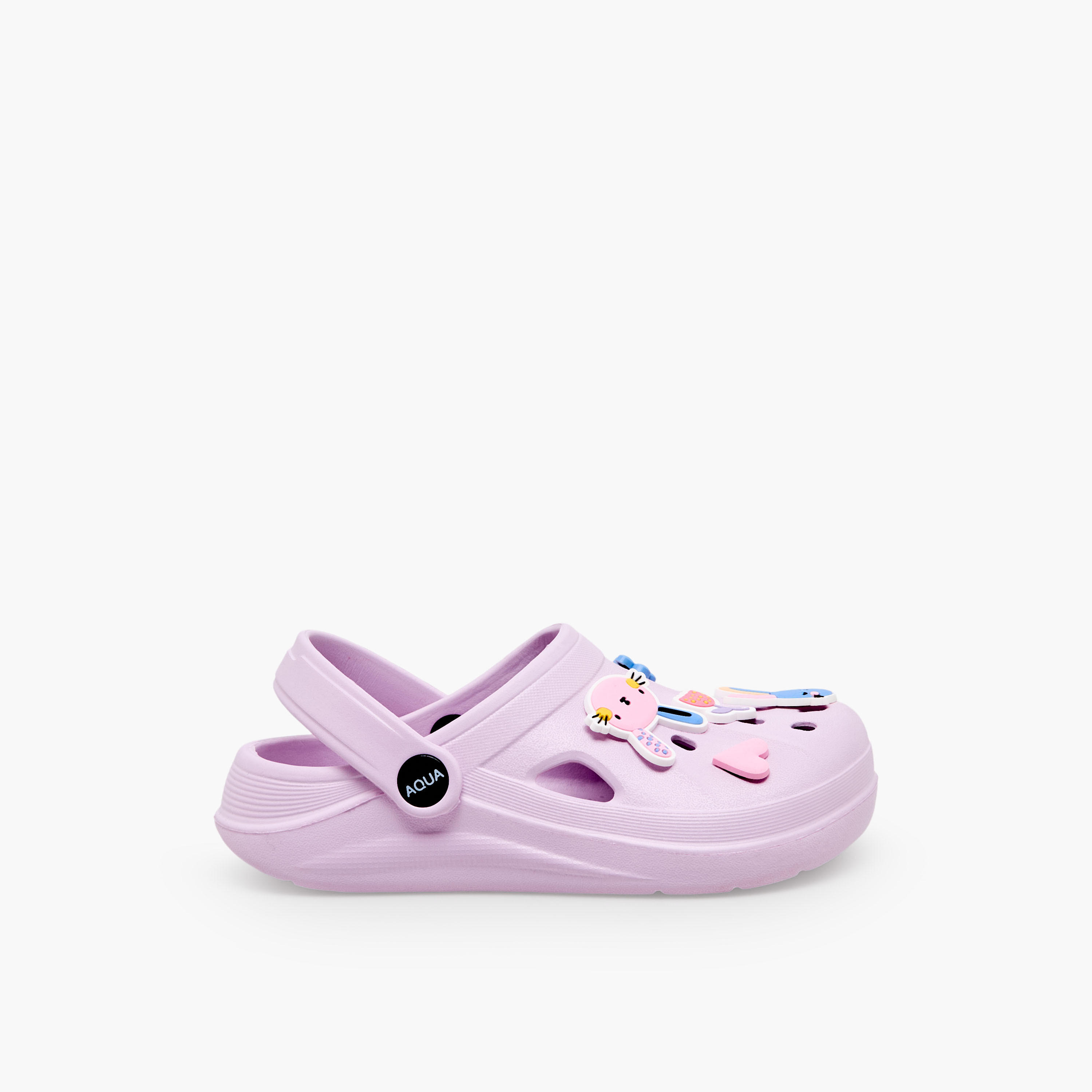 Aqua Girls Applique Detail Clogs-girls-shoes-sandals-image-3