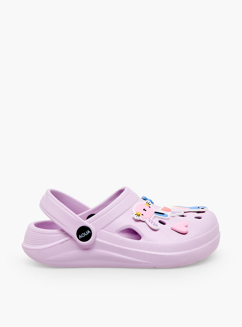 Aqua Girls Applique Detail Clogs-girls-shoes-sandals-image-3