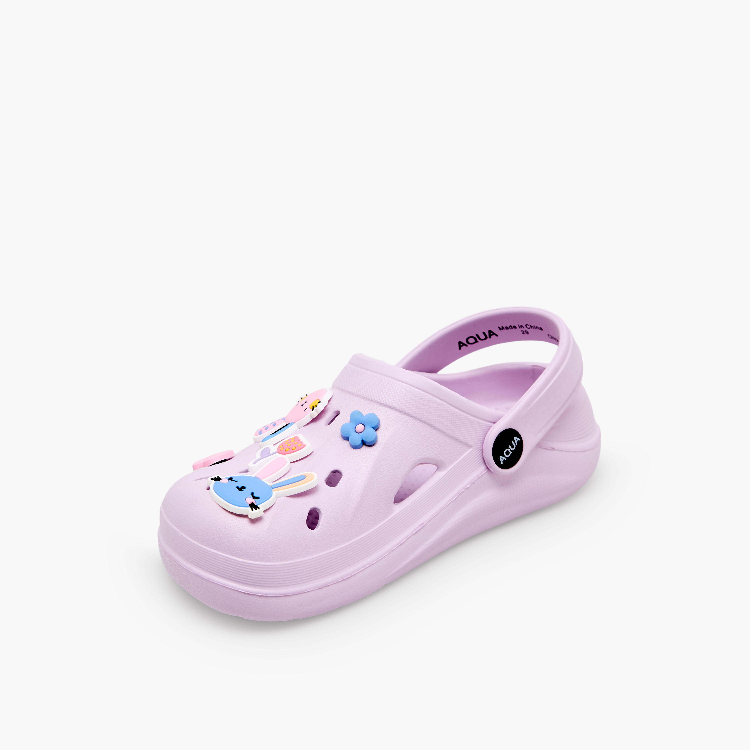 Aqua Girls Applique Detail Clogs-girls-shoes-sandals-image-4