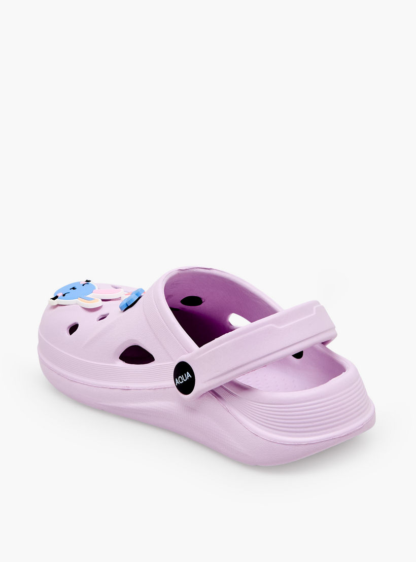 Aqua Girls Applique Detail Clogs-girls-shoes-sandals-image-5