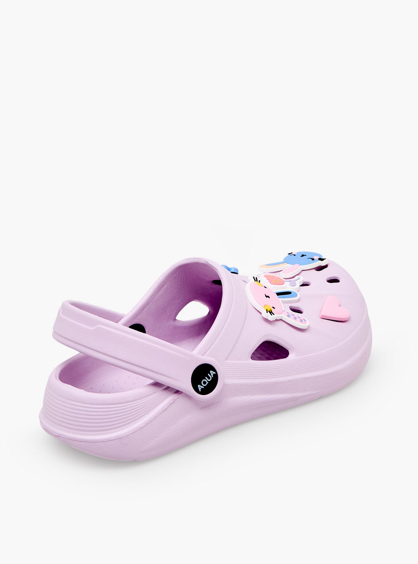 Aqua Girls Applique Detail Clogs-girls-shoes-sandals-image-6
