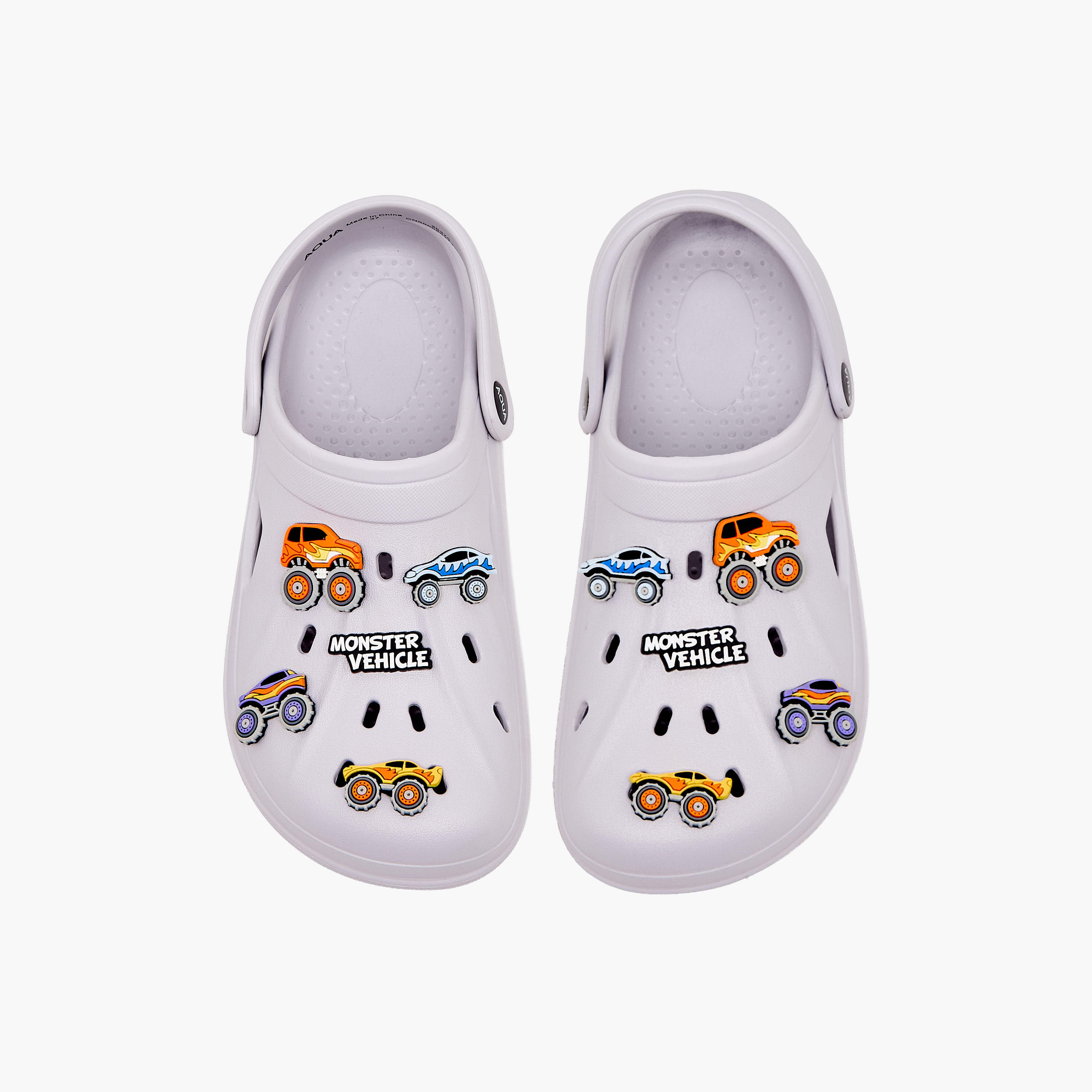 Aqua Boys Monster Trucks Jibbitz Clogs-boys-shoes-sandals-image-1