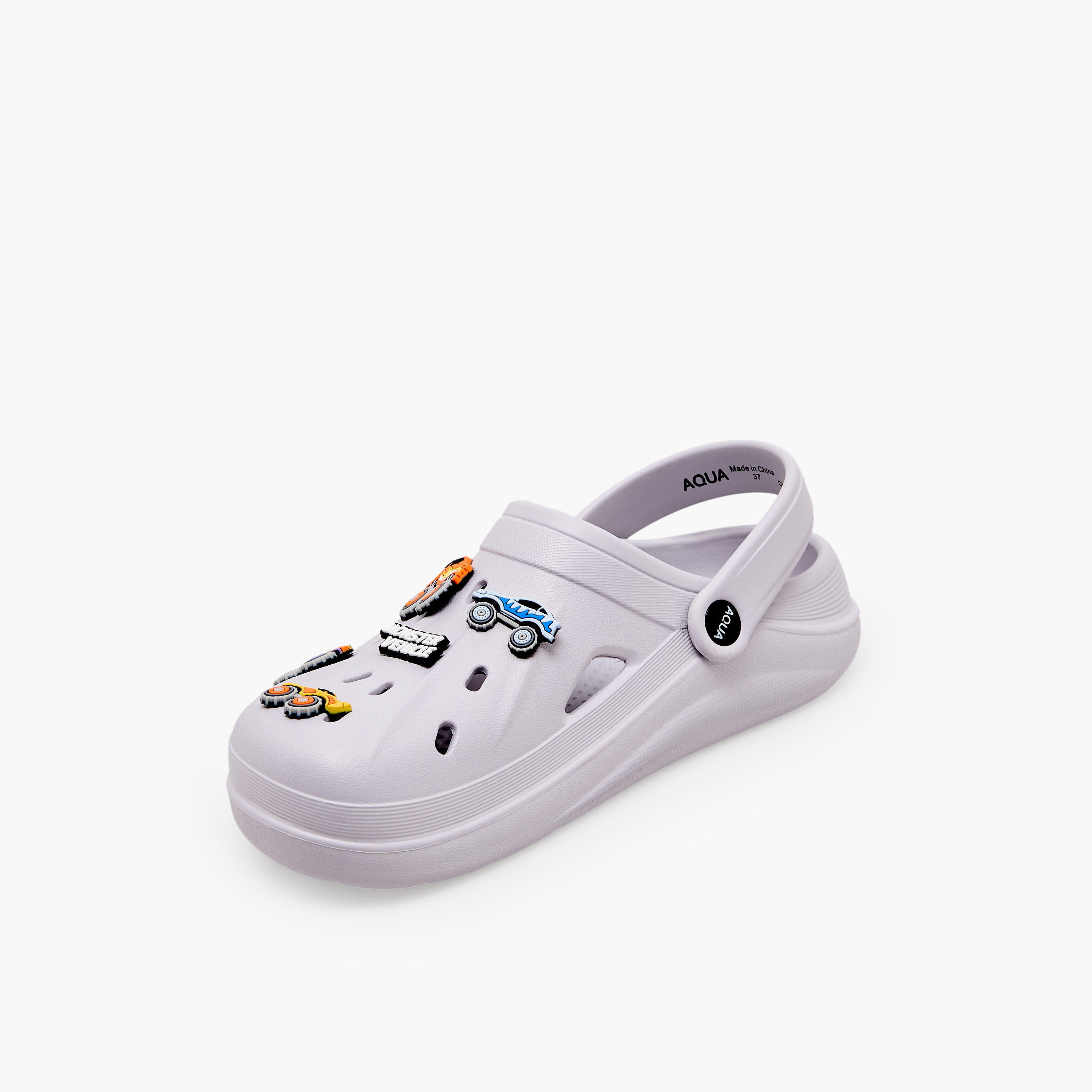 Aqua Boys Monster Trucks Jibbitz Clogs-boys-shoes-sandals-image-4