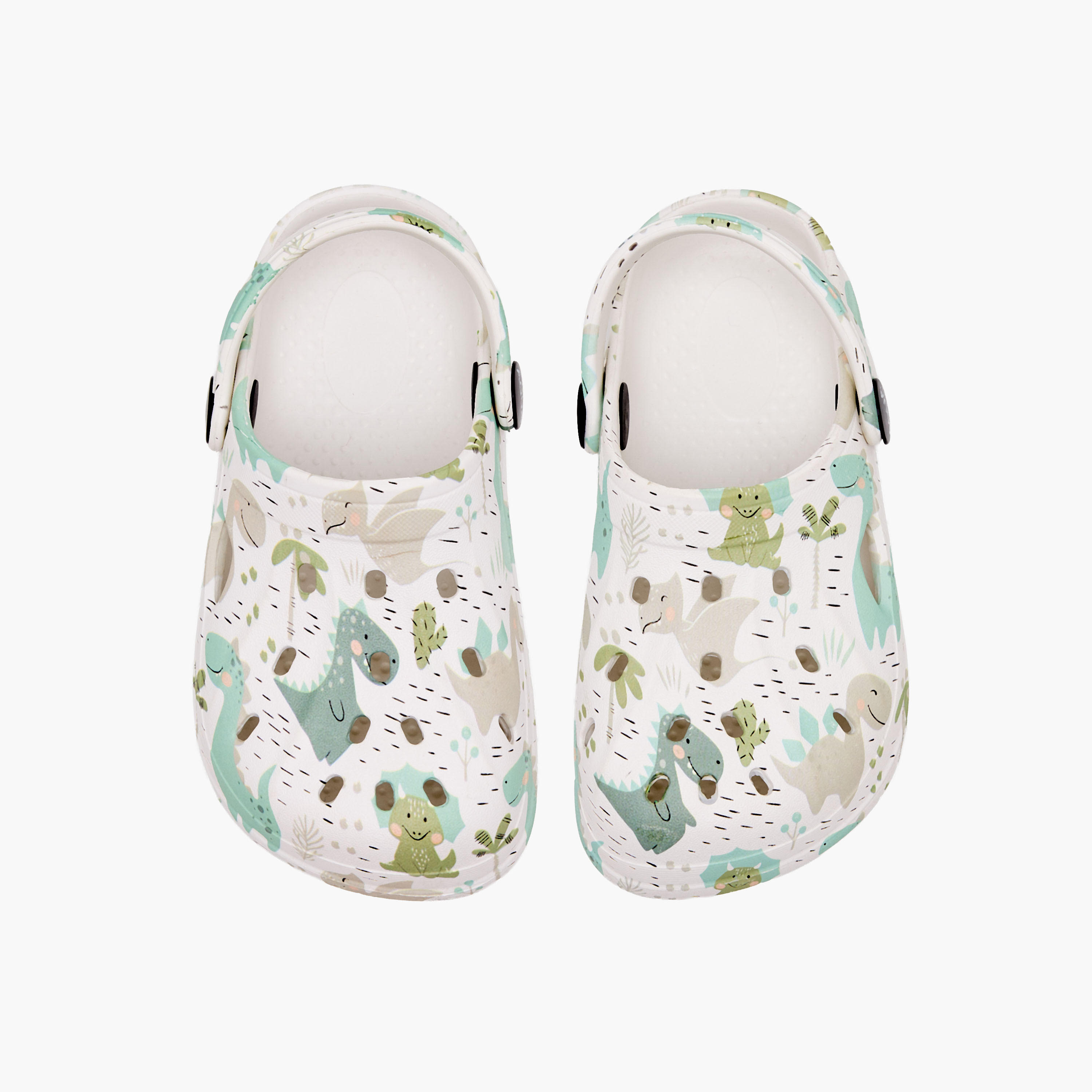 Aqua Boys Dinosaur Print Clogs-boys-shoes-sandals-image-1