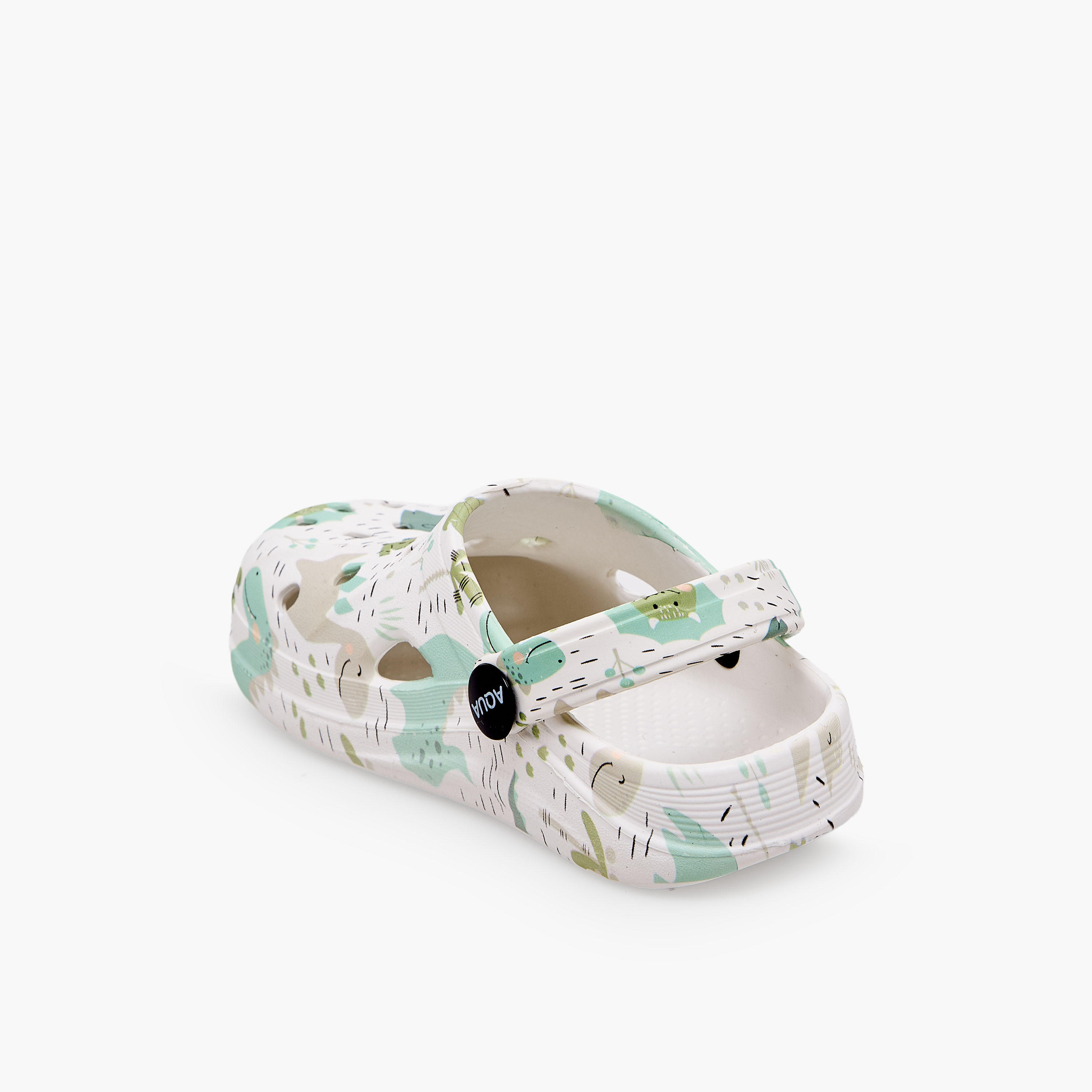 Aqua Boys Dinosaur Print Clogs-boys-shoes-sandals-image-5
