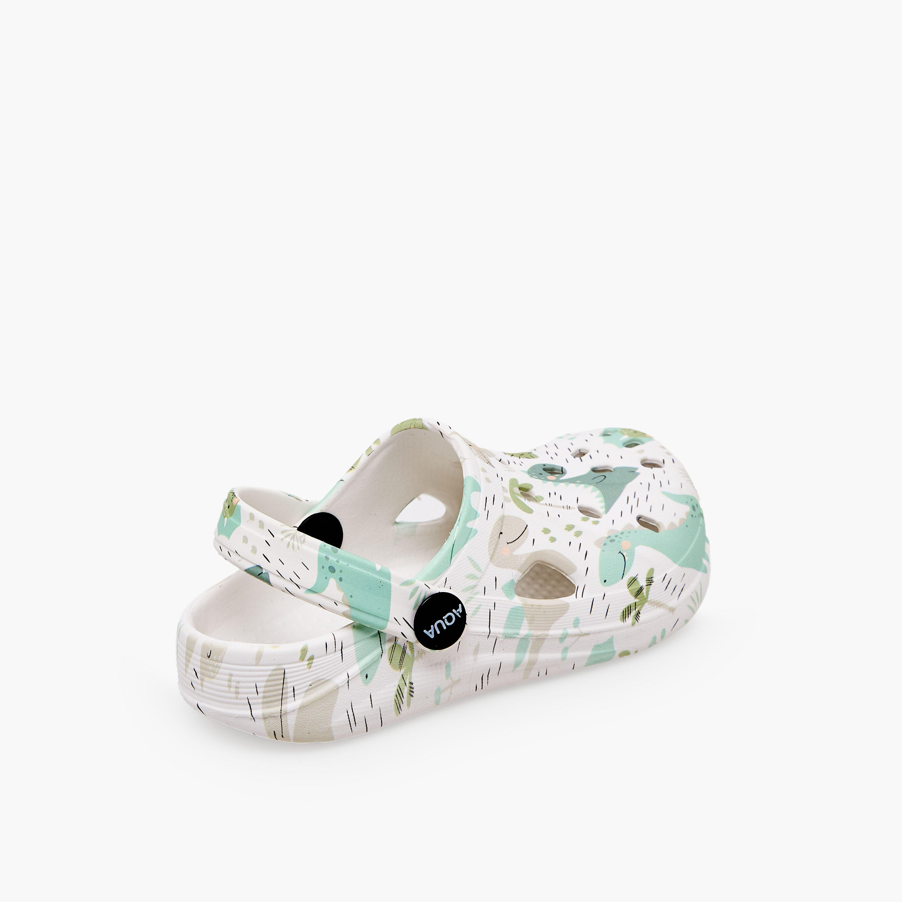 Aqua Boys Dinosaur Print Clogs-boys-shoes-sandals-image-6