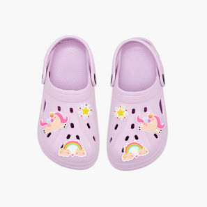 Aqua Girls Unicorn Jibbitz Clogs-girls-shoes-image-1