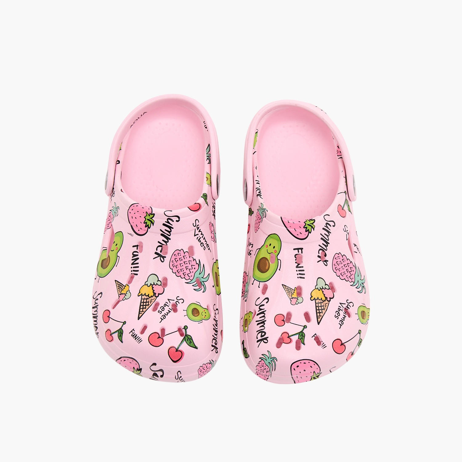 Aqua Girls Fruit Print Clogs-girls-shoes-flipflopsandslides-image-1