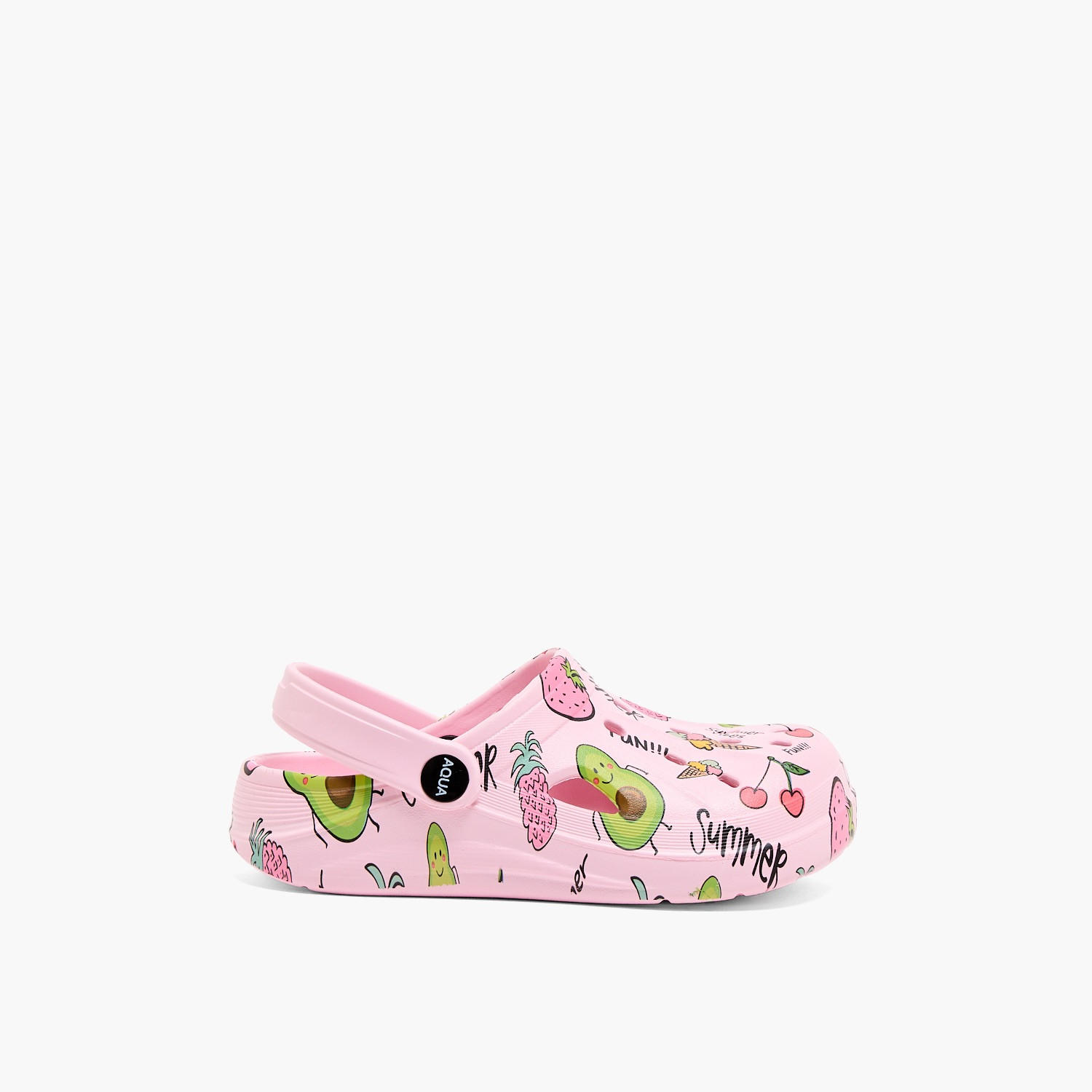 Aqua Girls Fruit Print Clogs-girls-shoes-flipflopsandslides-image-2