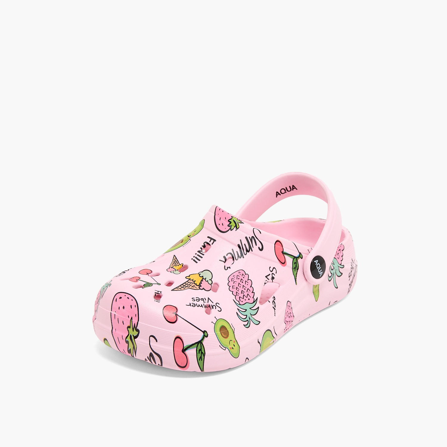 Aqua Girls Fruit Print Clogs-girls-shoes-flipflopsandslides-image-3