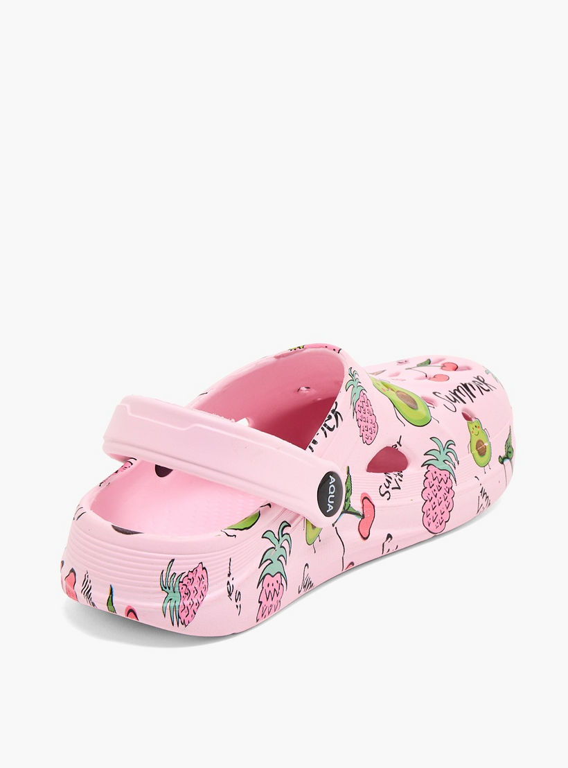 Aqua Girls Fruit Print Clogs-girls-shoes-flipflopsandslides-image-5