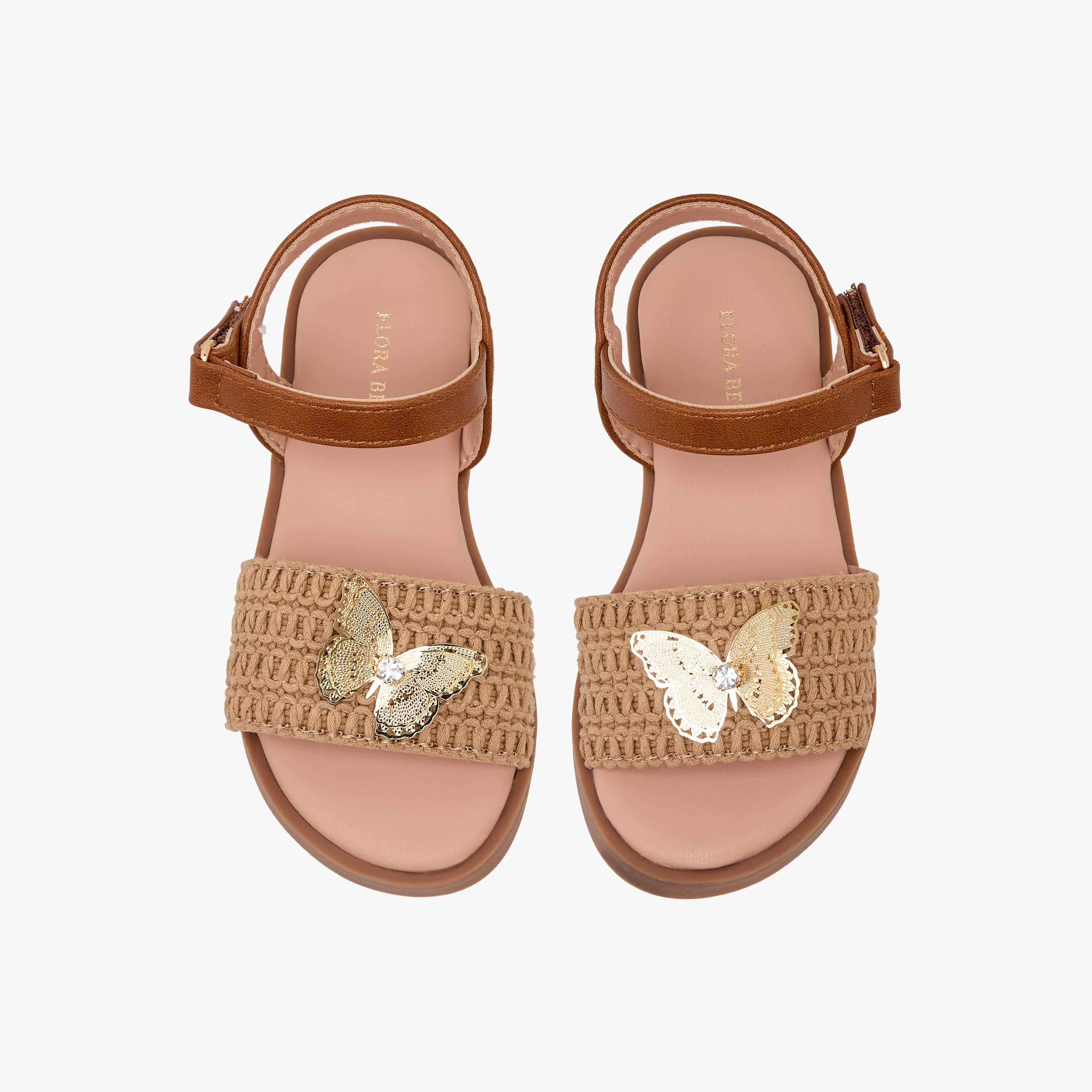 صندل بشريط إغلاق لاصق للبنات من فلورا بيلا-girls-shoes-sandals-image-1
