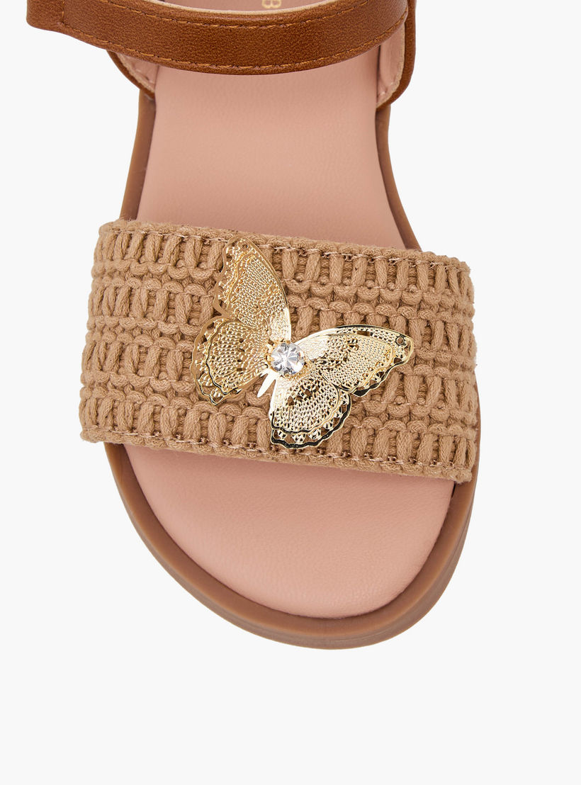 صندل بشريط إغلاق لاصق للبنات من فلورا بيلا-girls-shoes-sandals-image-3