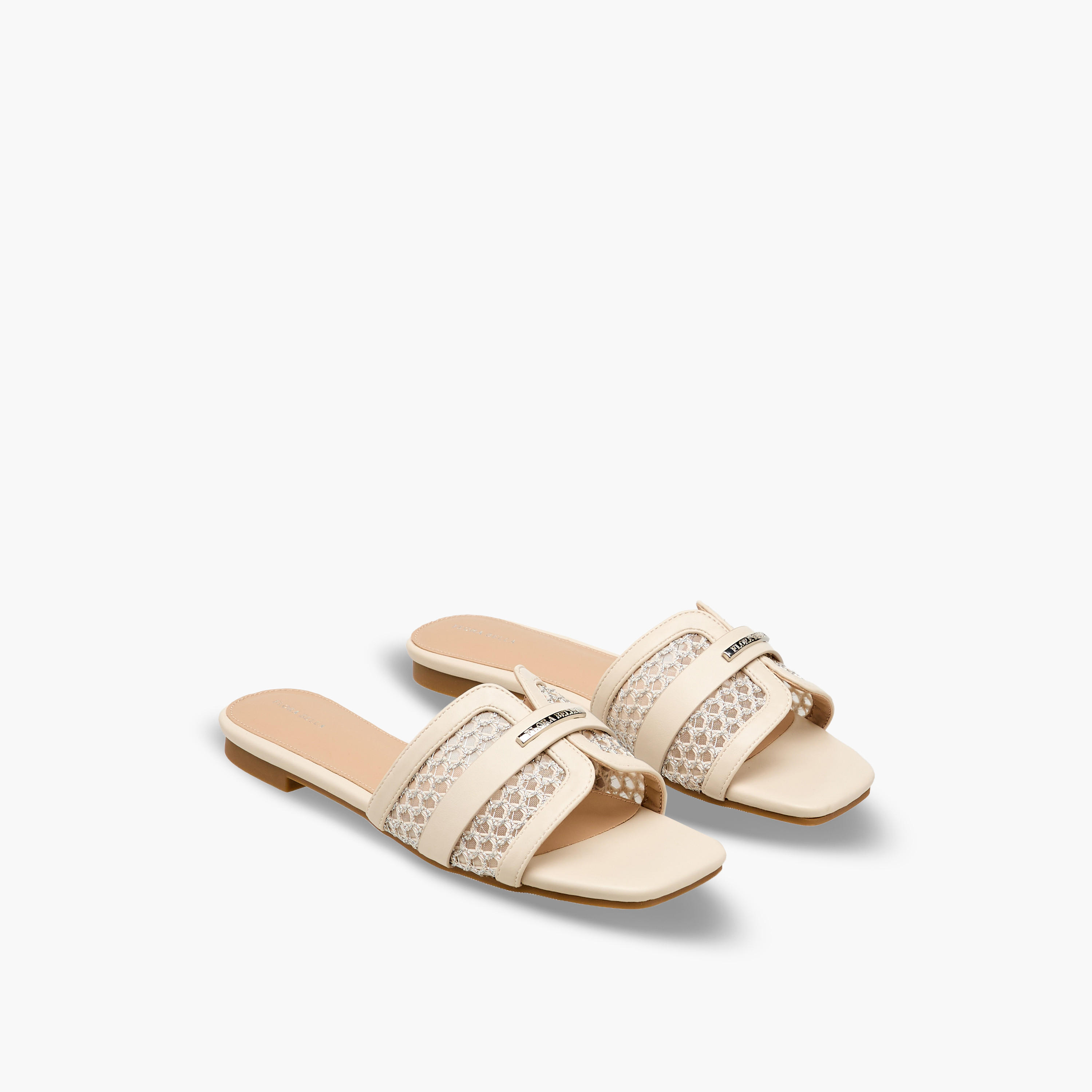 صندل بتفاصيل شبك للنساء من فلورا بيلا-women-shoes-flats-sandals-image-1