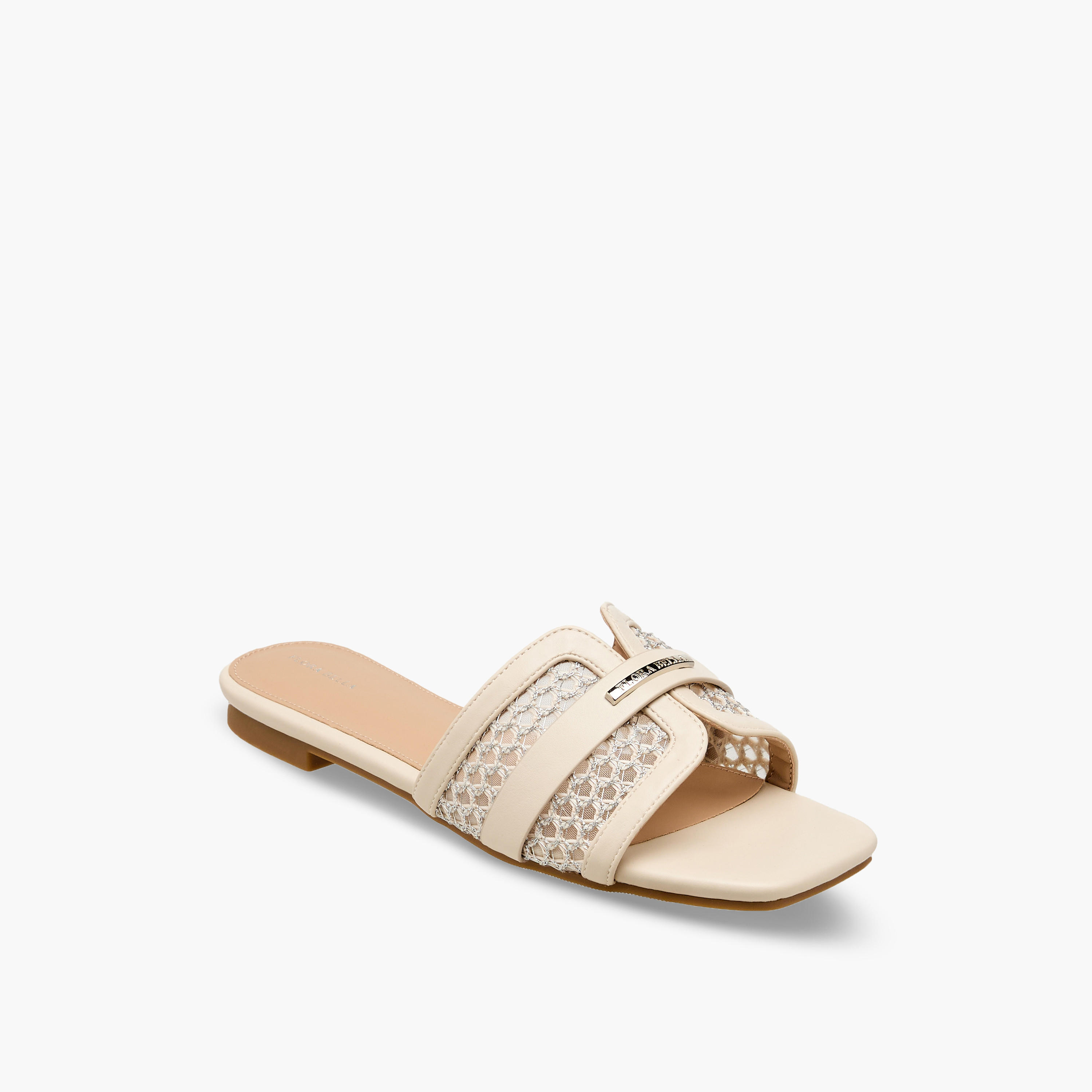 صندل بتفاصيل شبك للنساء من فلورا بيلا-women-shoes-flats-sandals-image-2