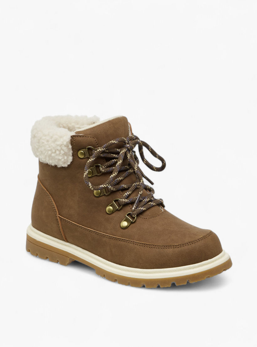 بوت سادة بتفاصيل فرو صناعي وسحاب إغلاق من إل بي إل من شو إكسبريس-boys-shoes-boots-image-2