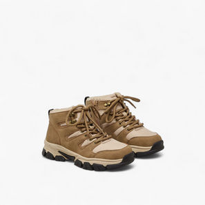 LBL by Shoexpress Colourblock Boots with Zip Closure-boys-shoes-image-1