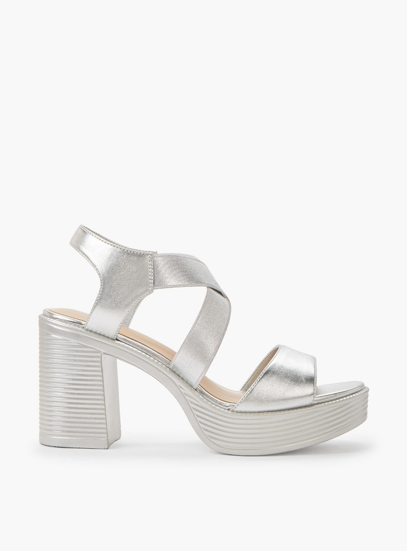 صندل معدني خفيف الوزن بكعب عريض وأشرطة متقاطعة مرنة للنساء من شورستيب-women-shoes-sandals-heeled-image-3