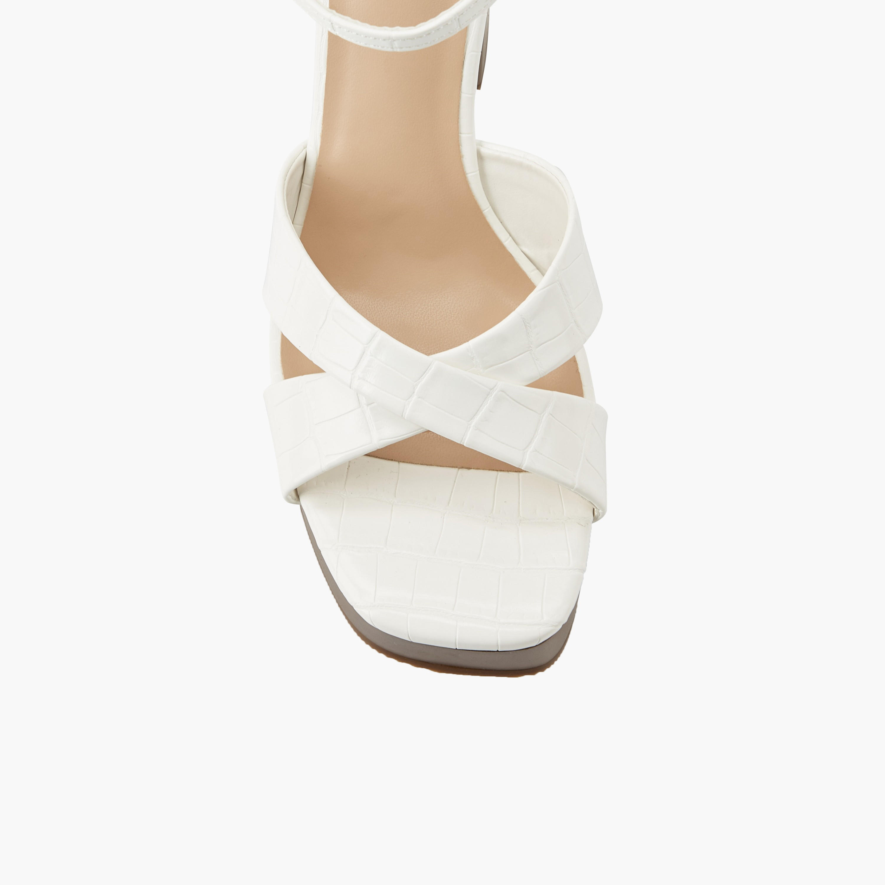 صندل نسائي خفيف الوزن بملمس بارز وكعب بلاتفورم مع حزام للكاحل-women-shoes-sandals-heeled-image-5