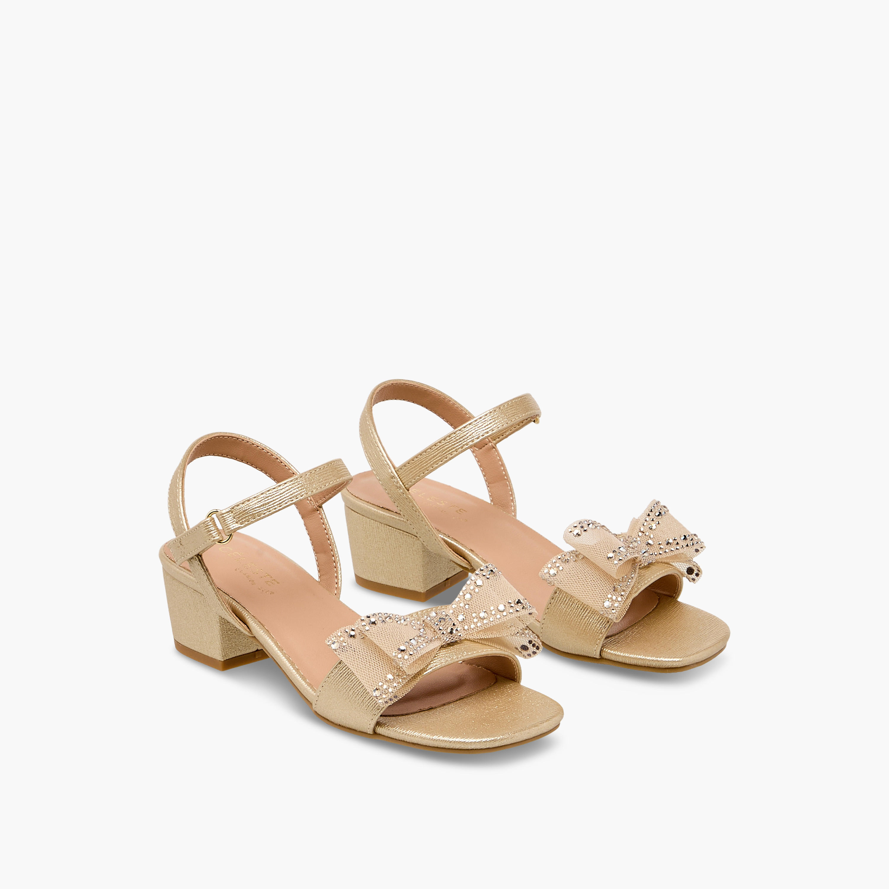 Celeste Girls Bow Embellished Sandals-girls-shoes-sandals-image-1