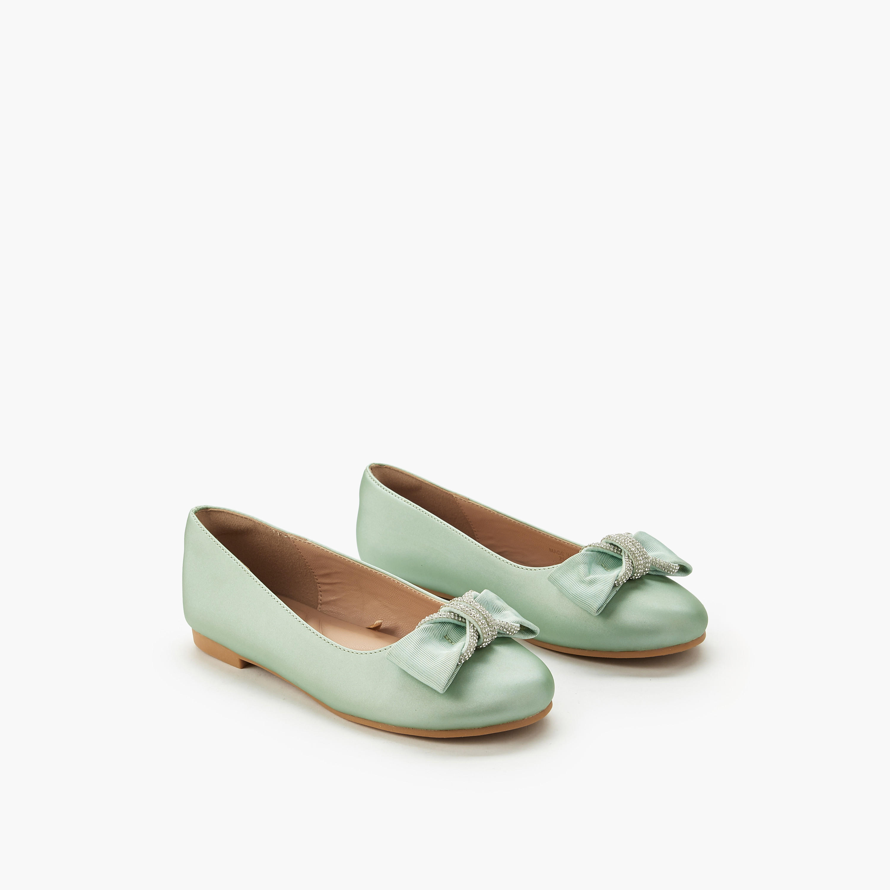 Celeste Girls Bow Embellished Ballerina Shoes-girls-shoes-ballerinas-image-1