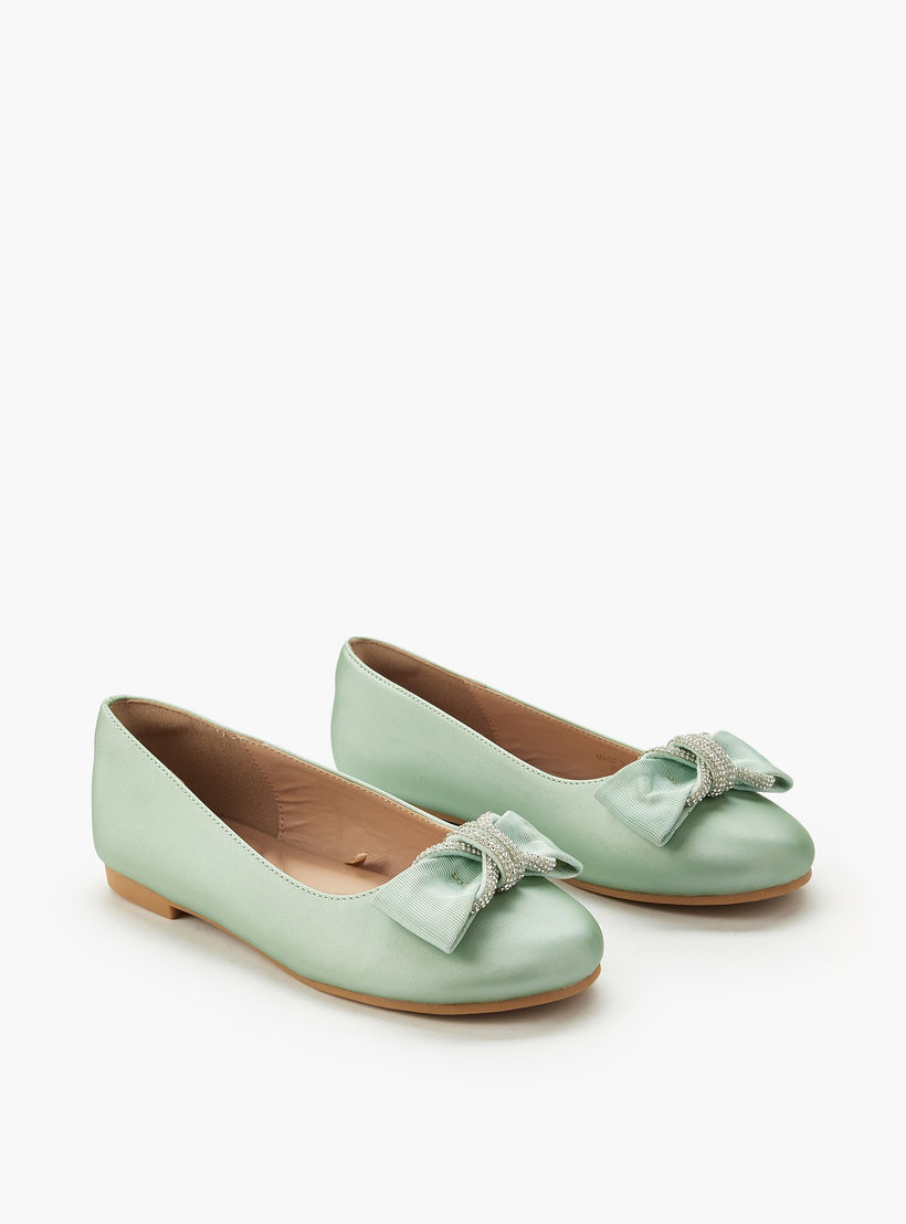 Celeste Girls Bow Embellished Ballerina Shoes-girls-shoes-ballerinas-image-1