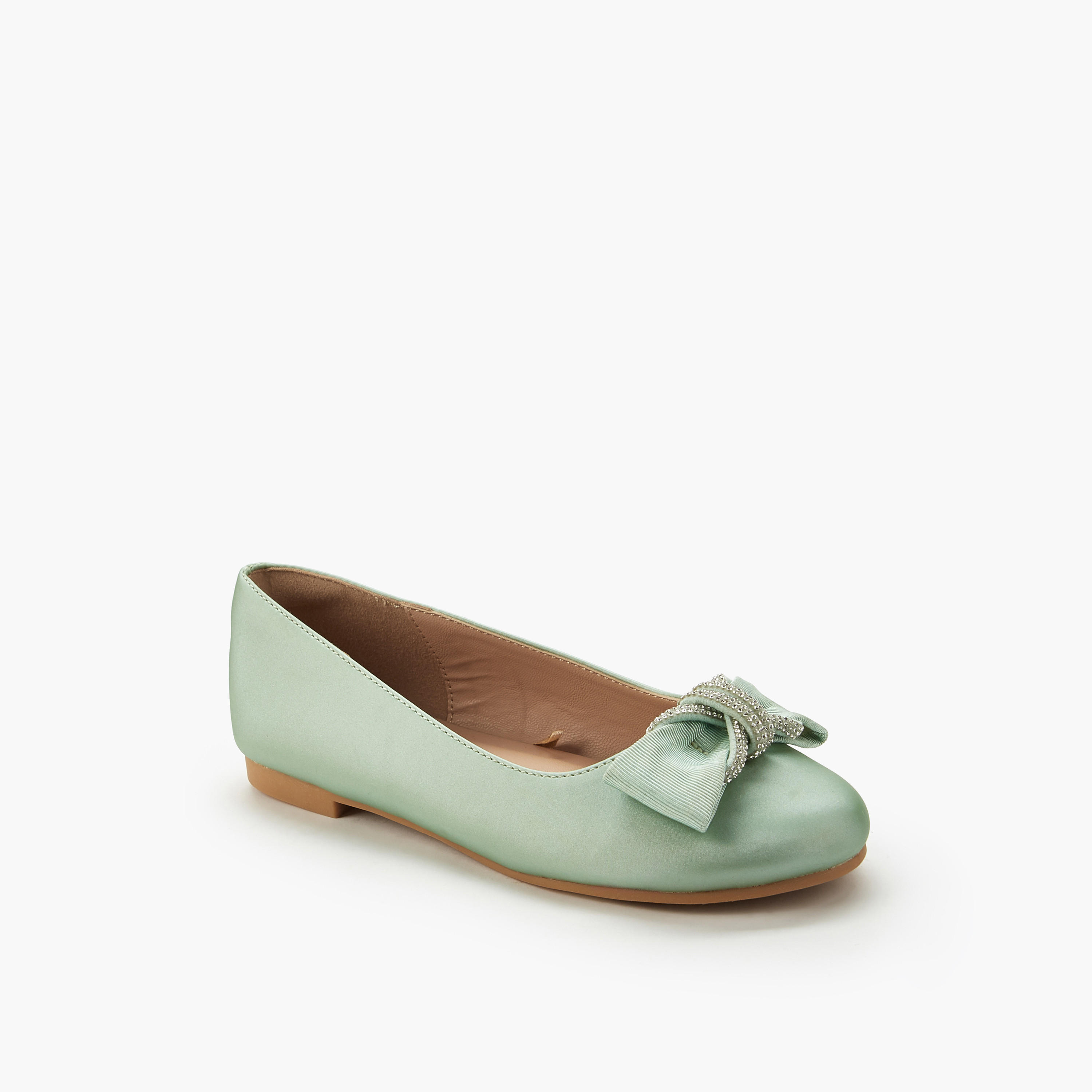 Celeste Girls Bow Embellished Ballerina Shoes-girls-shoes-ballerinas-image-3