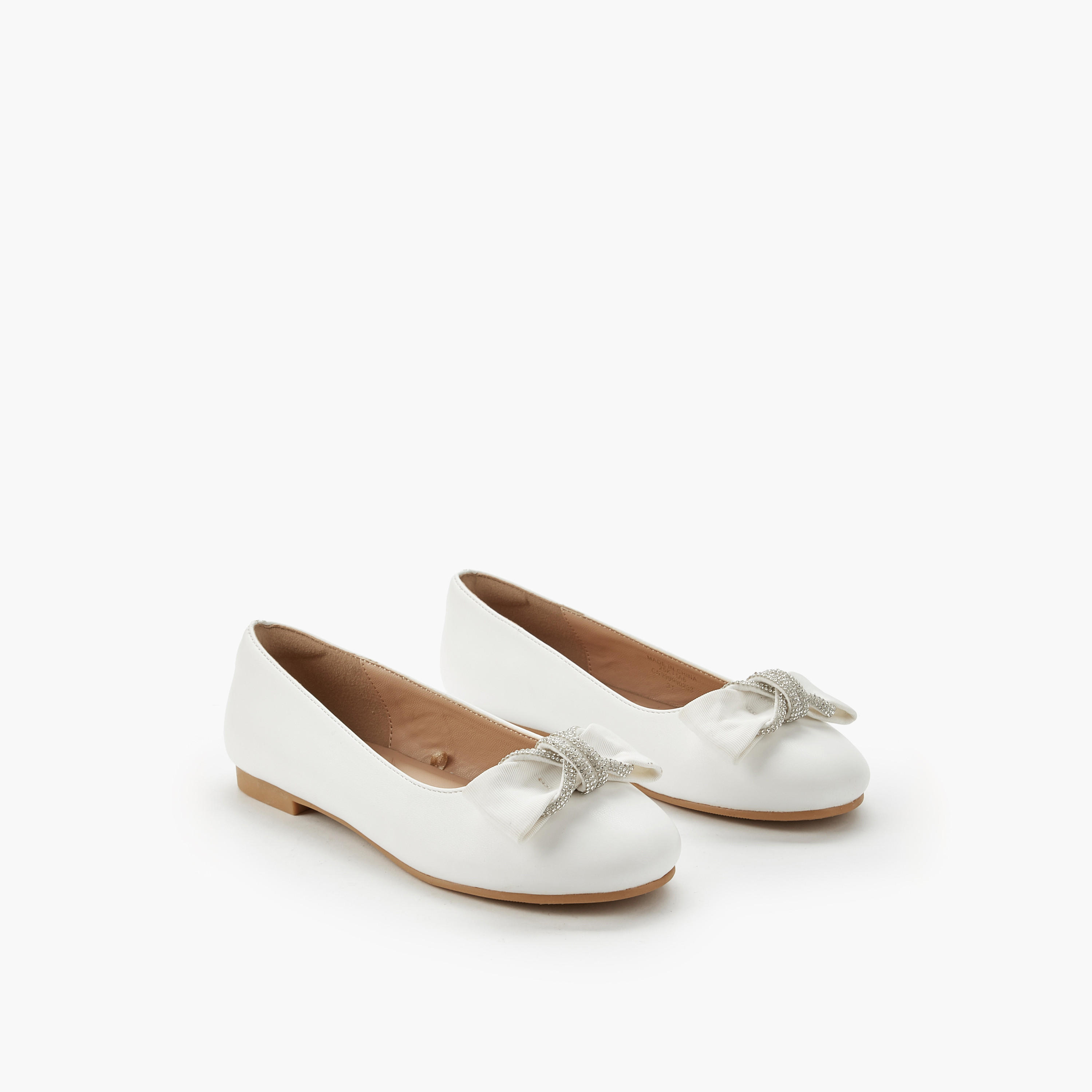 Celeste Girls Bow Embellished Ballerina Shoes-girls-shoes-ballerinas-image-1