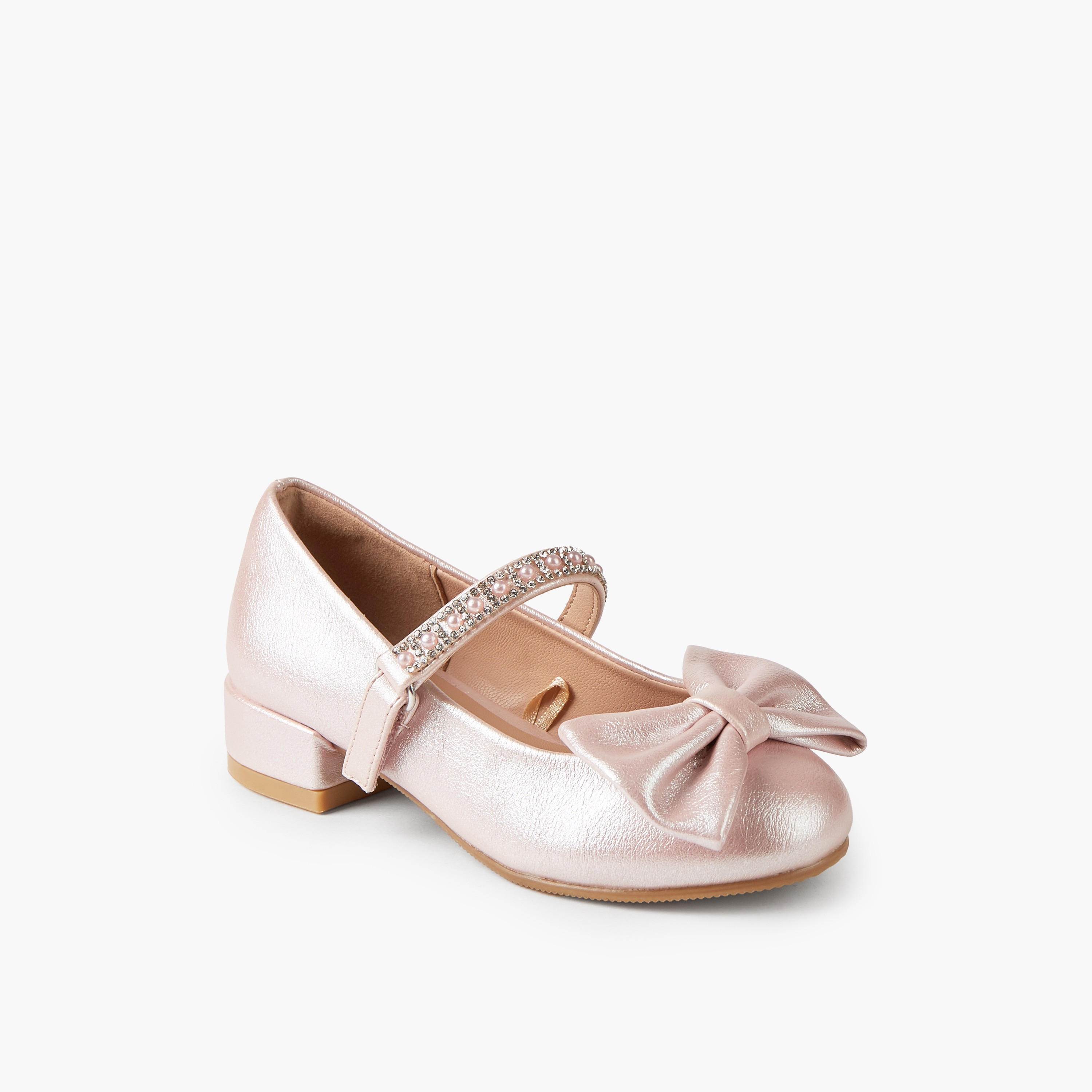 حذاء ماري جين مزين بفيونكة للبنات من سيليست-girls-shoes-maryjanes-image-2