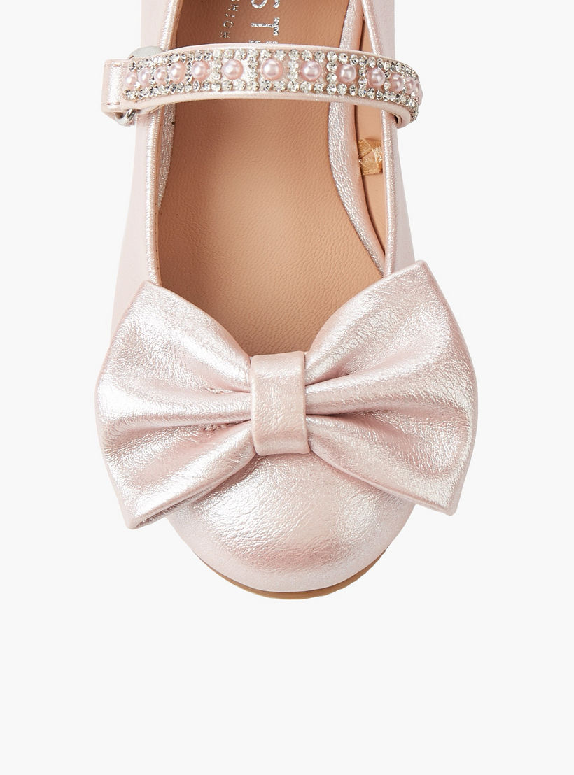 حذاء ماري جين مزين بفيونكة للبنات من سيليست-girls-shoes-maryjanes-image-5