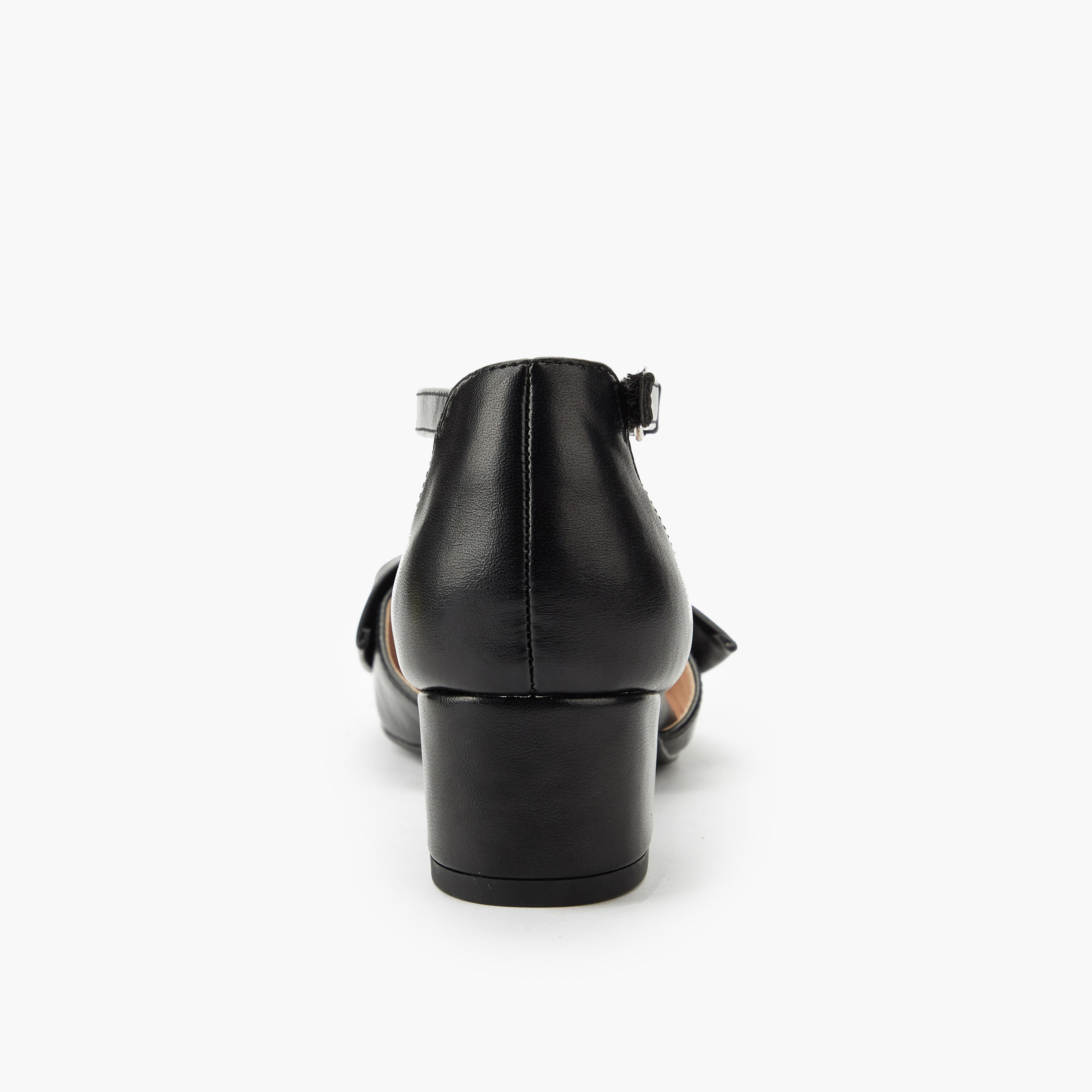 Celeste Girls Twisted Bow Detail Block Heel Sandals-girls-shoes-sandals-image-4