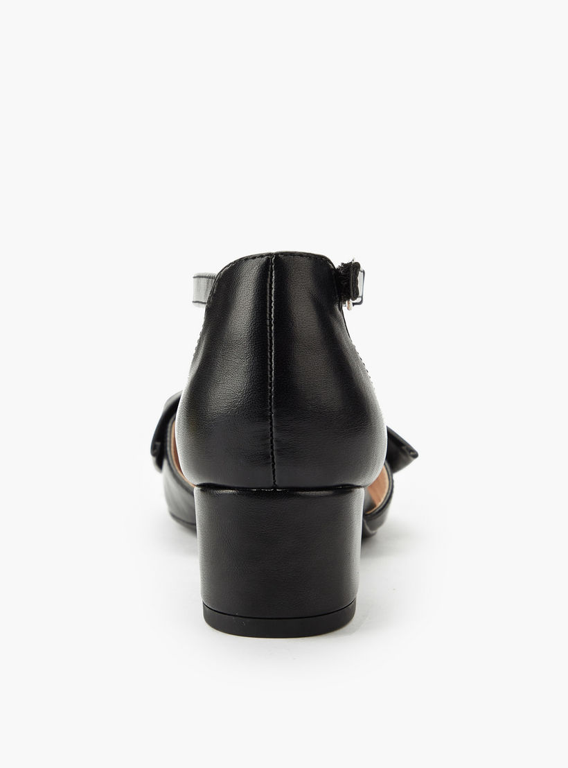 Celeste Girls Twisted Bow Detail Block Heel Sandals-girls-shoes-sandals-image-4