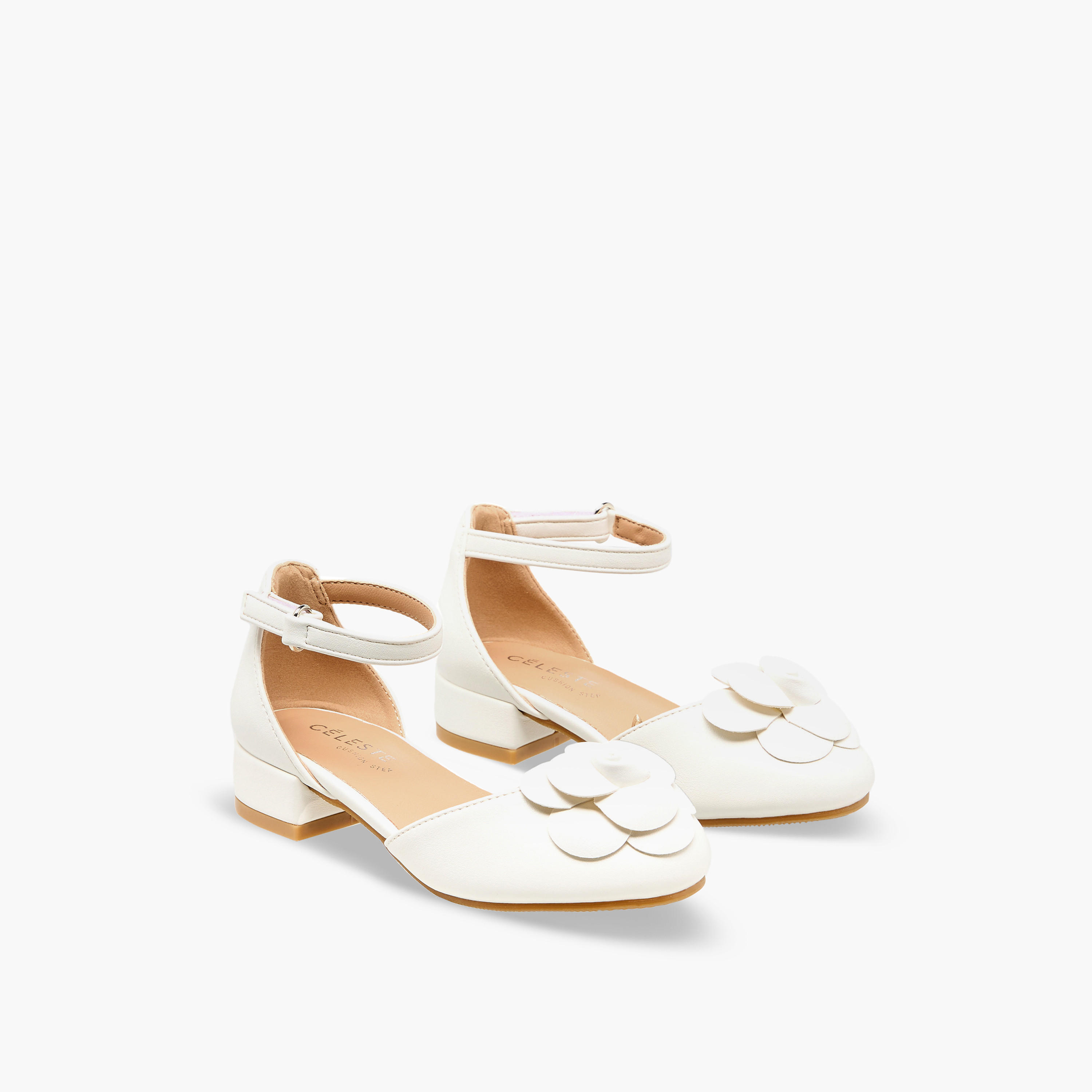 Celeste Girls Block Heel Ankle Strap Shoes-girls-shoes-sandals-image-1