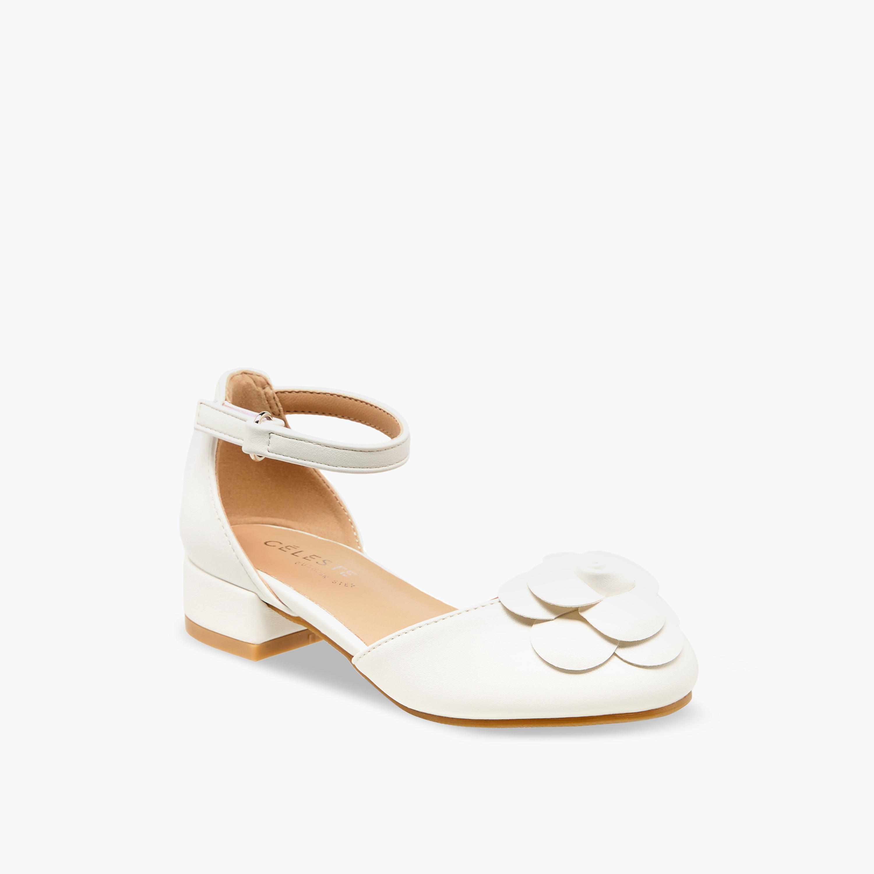 Celeste Girls Block Heel Ankle Strap Shoes-girls-shoes-sandals-image-2