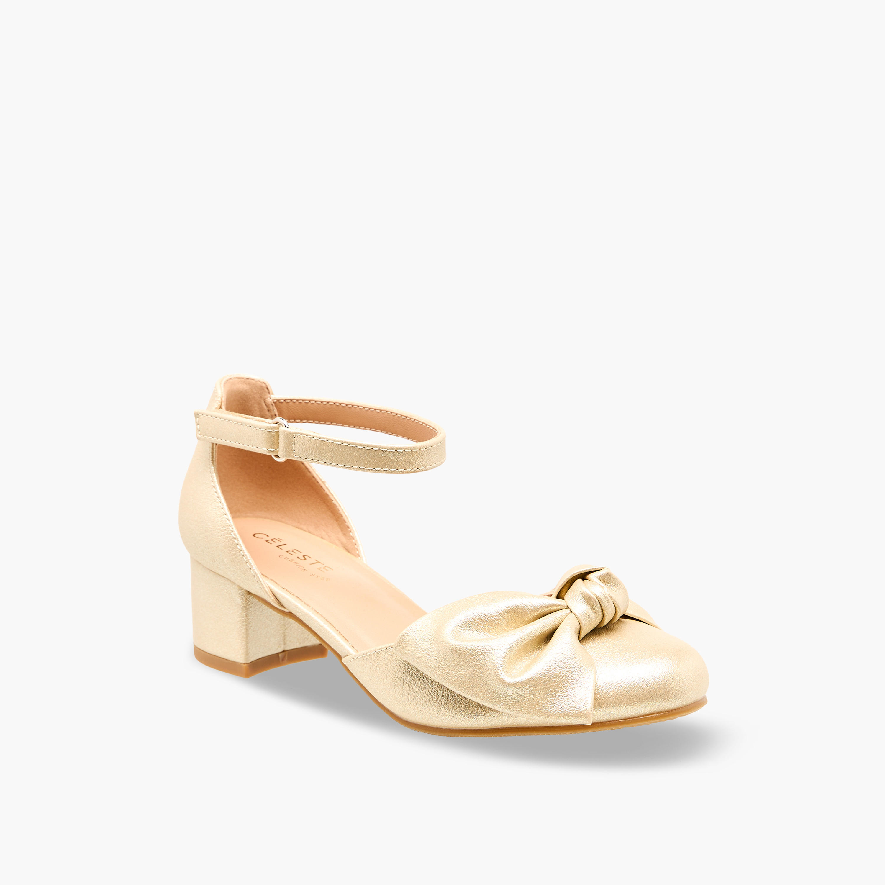 Celeste Girls Block Heel Ankle Strap Shoes-girls-shoes-sandals-image-2