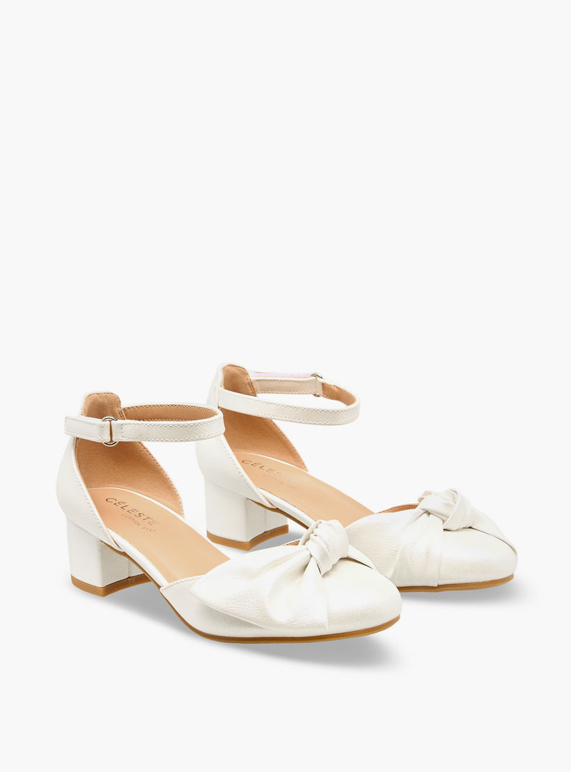 حذاء بحزام على الكاحل وكعب سميك للبنات من سيليست-girls-shoes-sandals-image-1