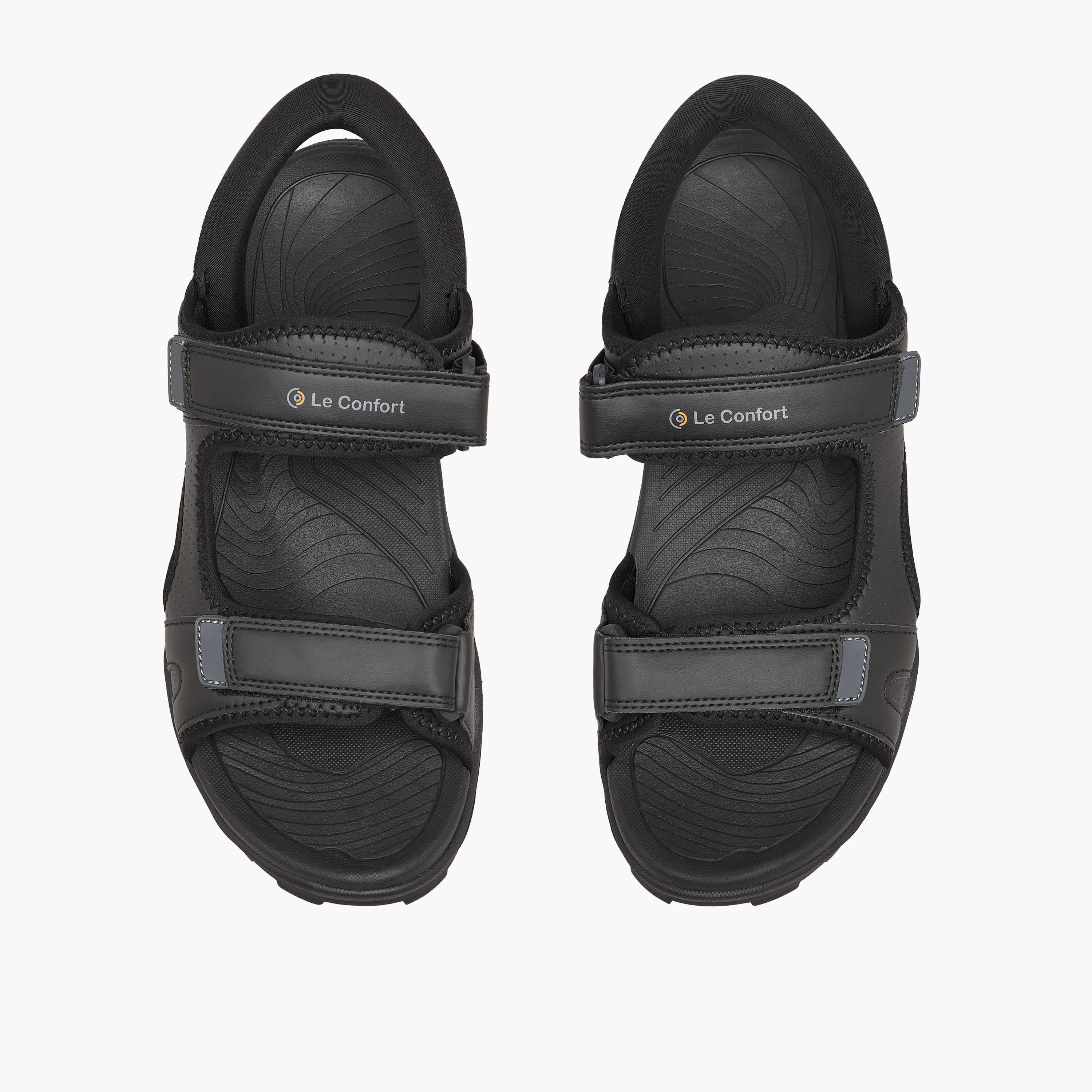 Le Confort Men Double Strap Hook & Loop Sandals-men-shoes-sandals-image-1