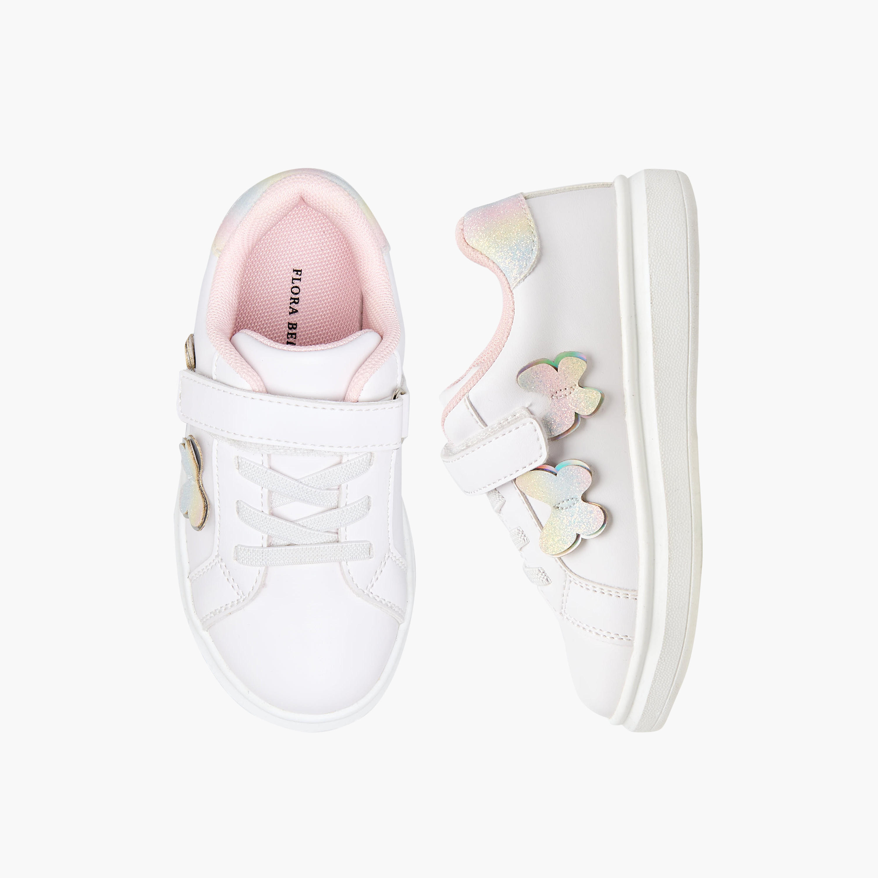Flora Bella Girls Hook and Loop Ankle Sneakers-girls-shoes-sneakers-image-1