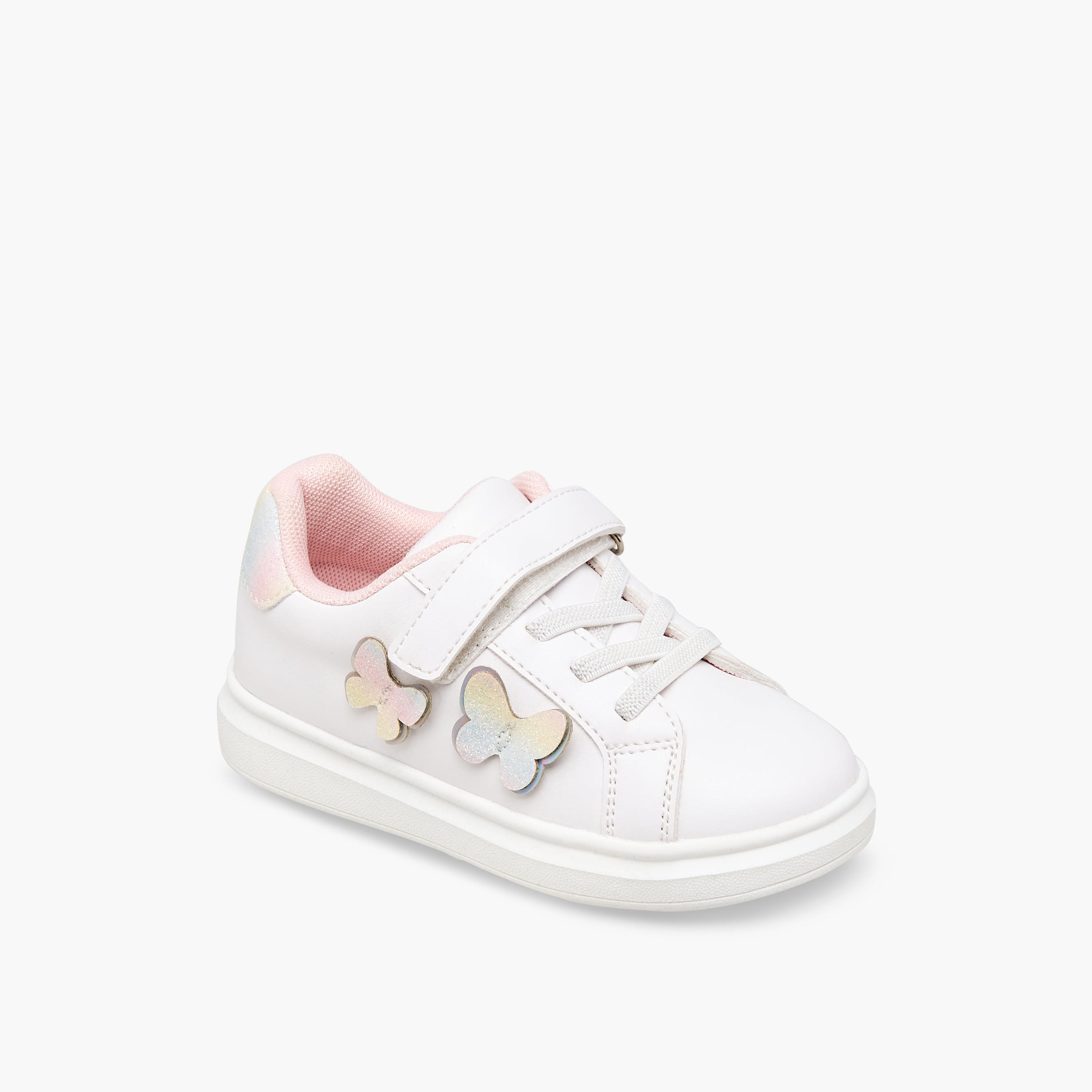 Flora Bella Girls Hook and Loop Ankle Sneakers-girls-shoes-sneakers-image-2