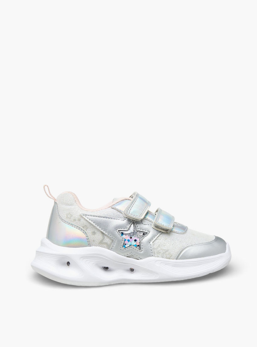 حذاء سنيكرز بشريط إغلاق لاصق وتزيينات نجوم للبنات من فلورا بيلا-girls-shoes-sneakers-image-3