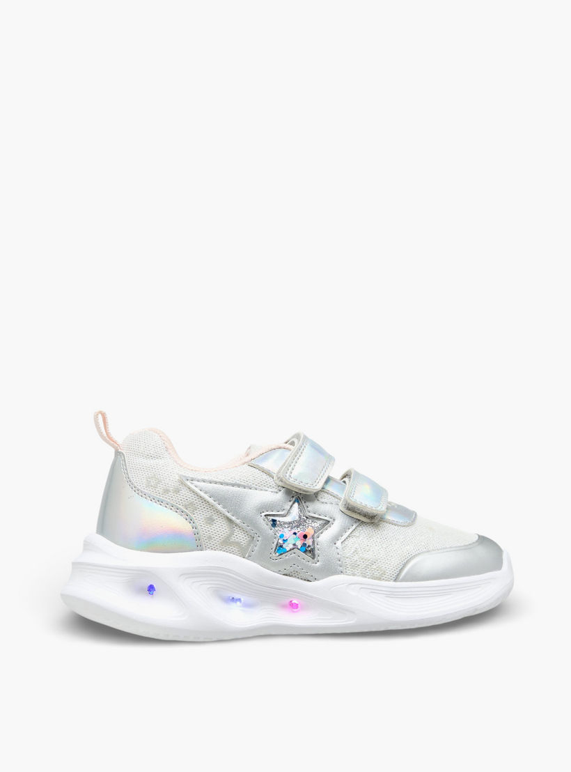 حذاء سنيكرز بشريط إغلاق لاصق وتزيينات نجوم للبنات من فلورا بيلا-girls-shoes-sneakers-image-6