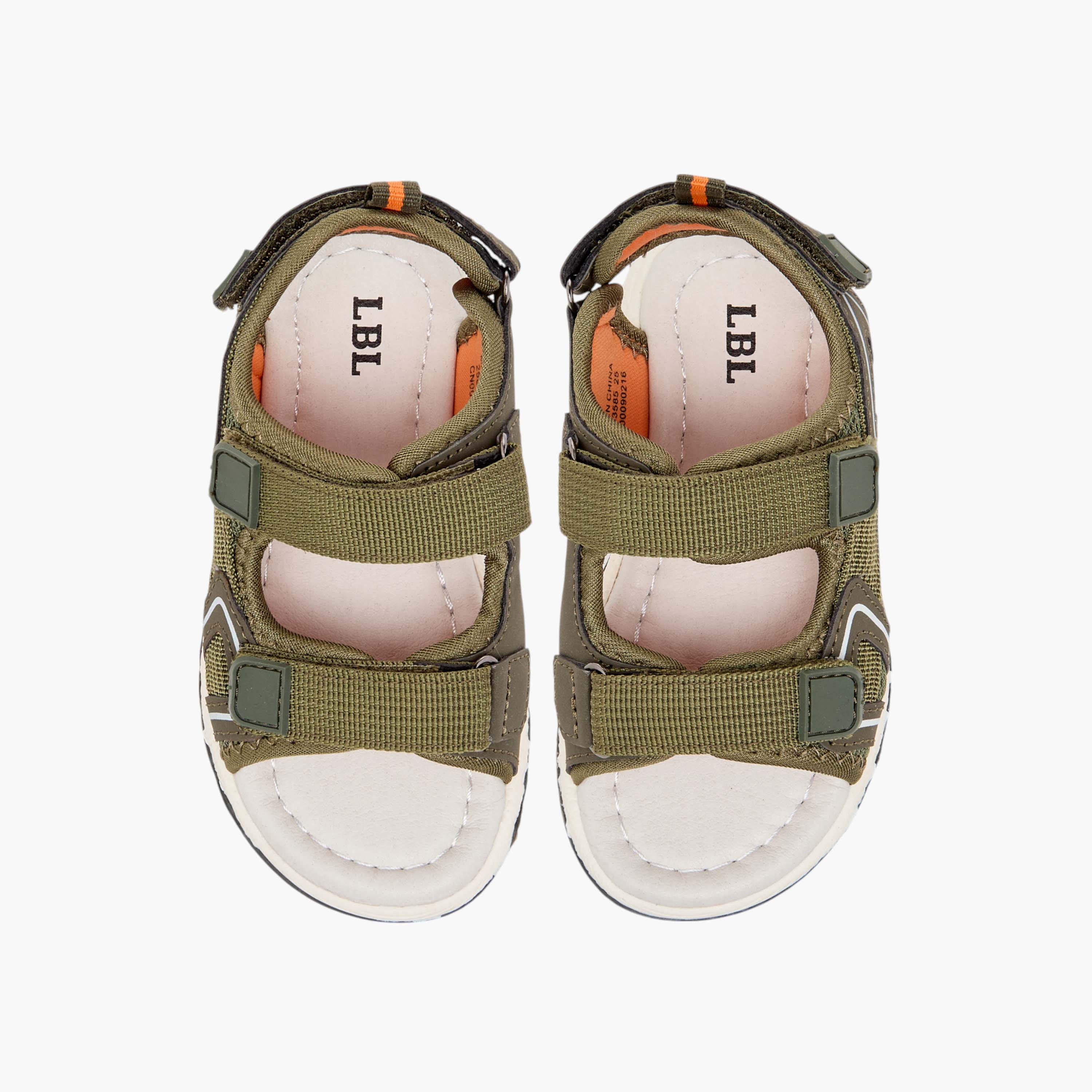 LBL by Shoexpress Textured Floaters with Hook and Loop Closure-baby-boys-shoes-sandals-image-1